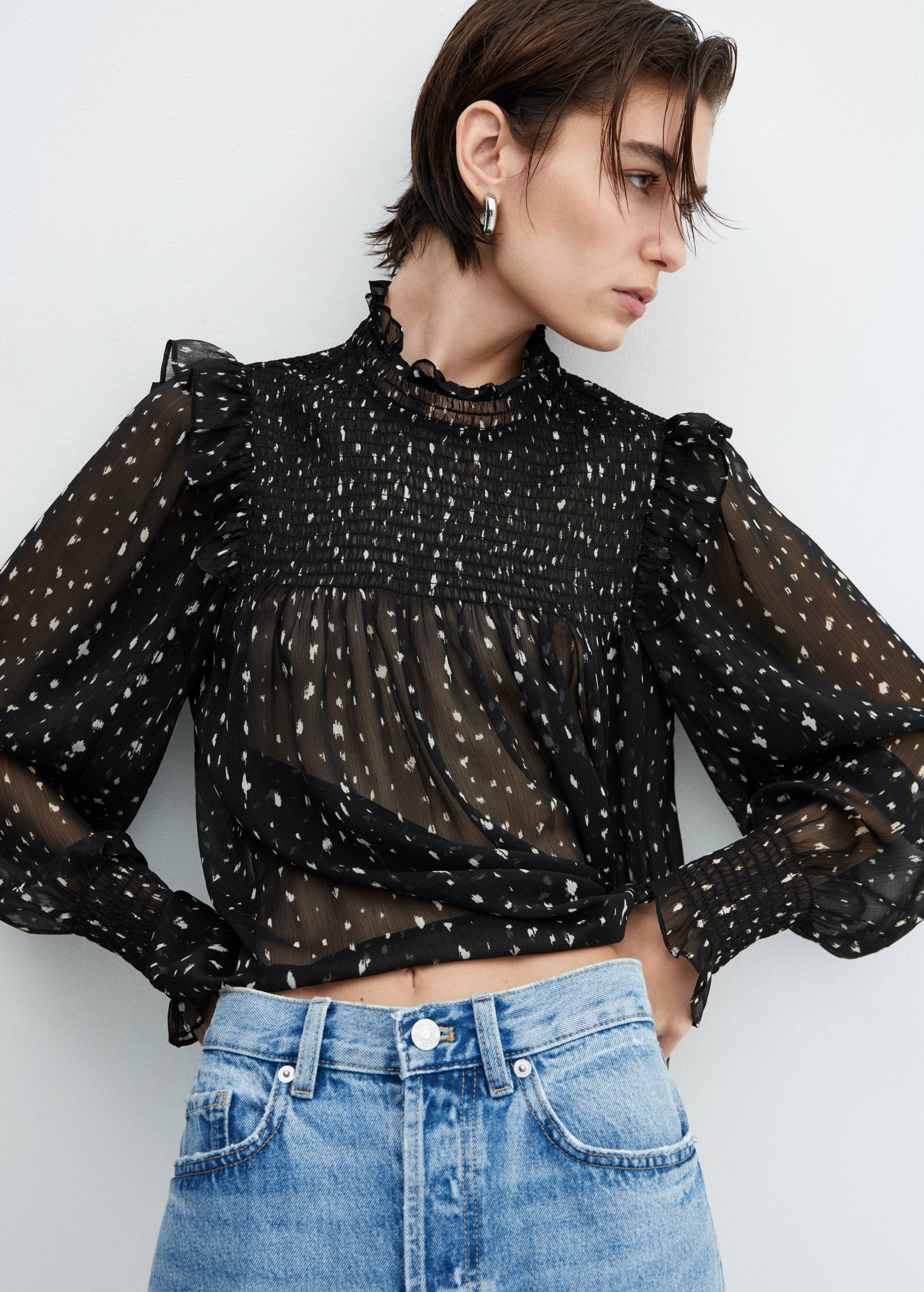 Blusa estampada volantes - Detalle del artículo 2