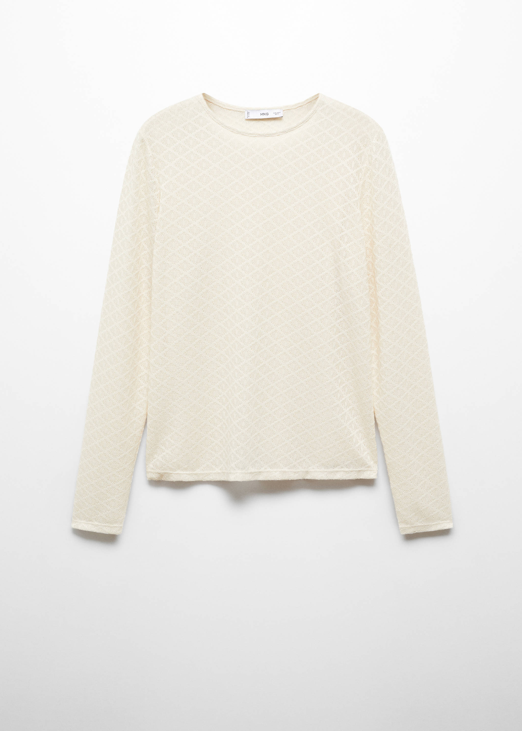 Textured knit t-shirt - Article without model
