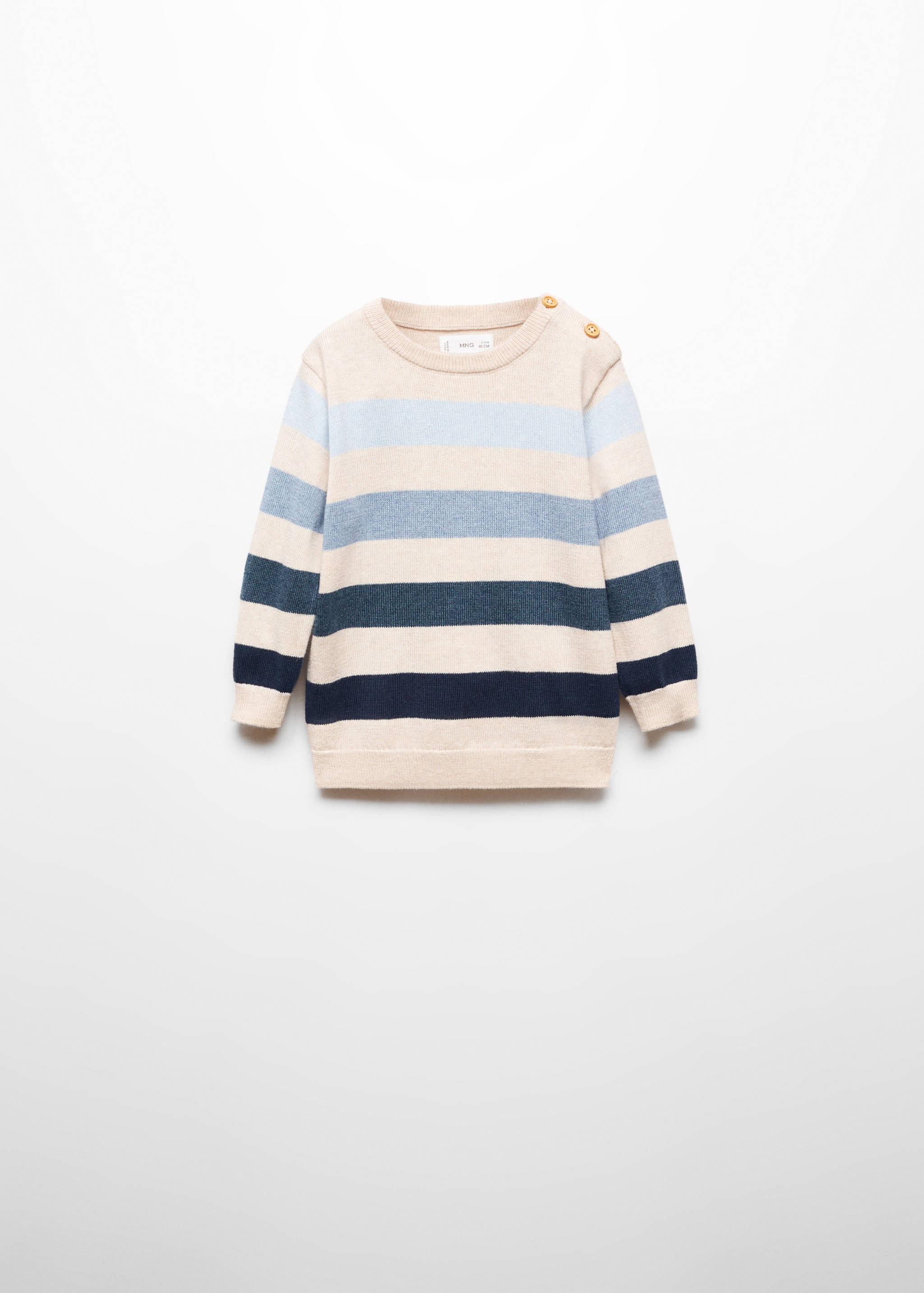 Striped cotton-blend sweater - Article without model