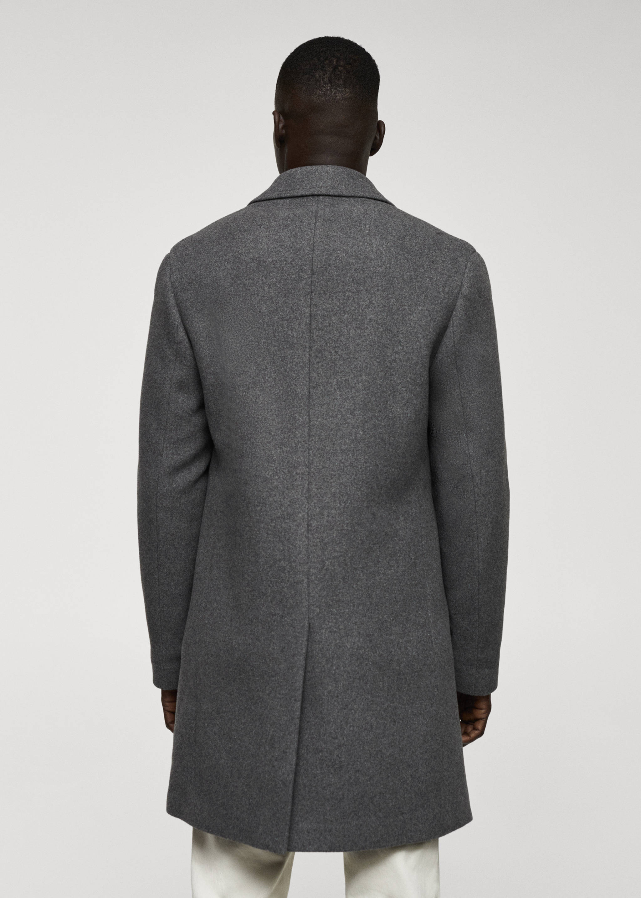 Lightweight recycled wool coat - Reverse of the article