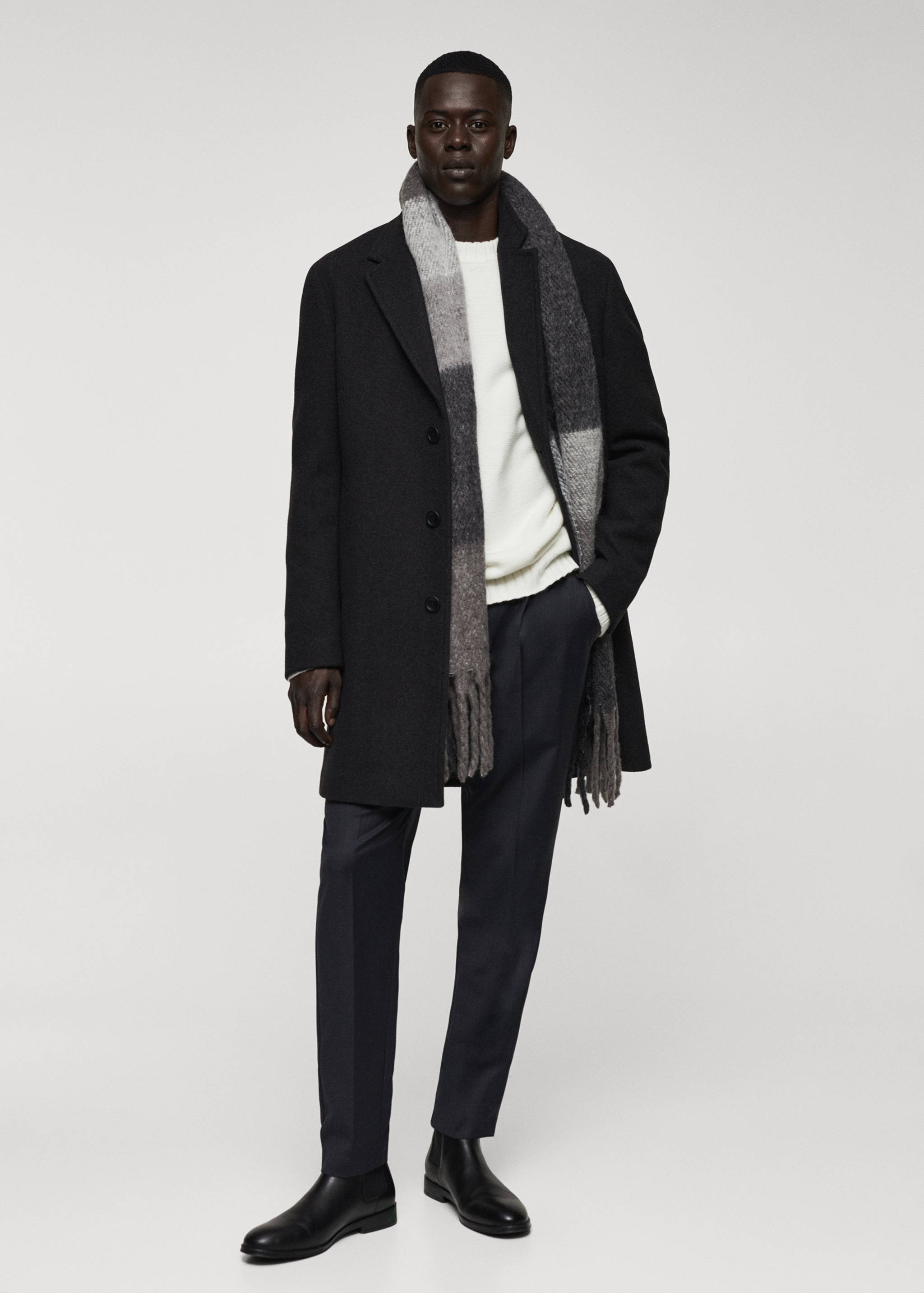 Lightweight recycled wool coat - General plane