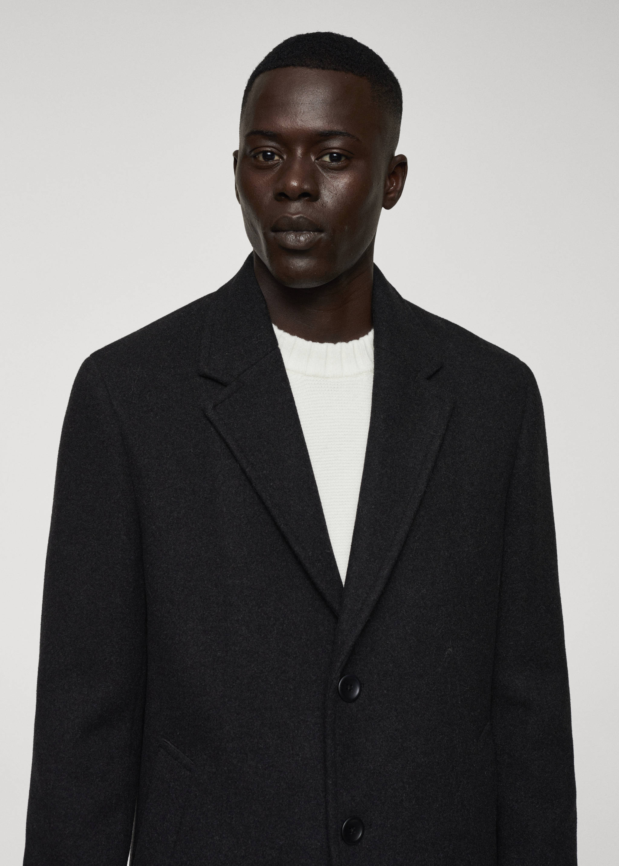 Lightweight recycled wool coat - Details of the article 1