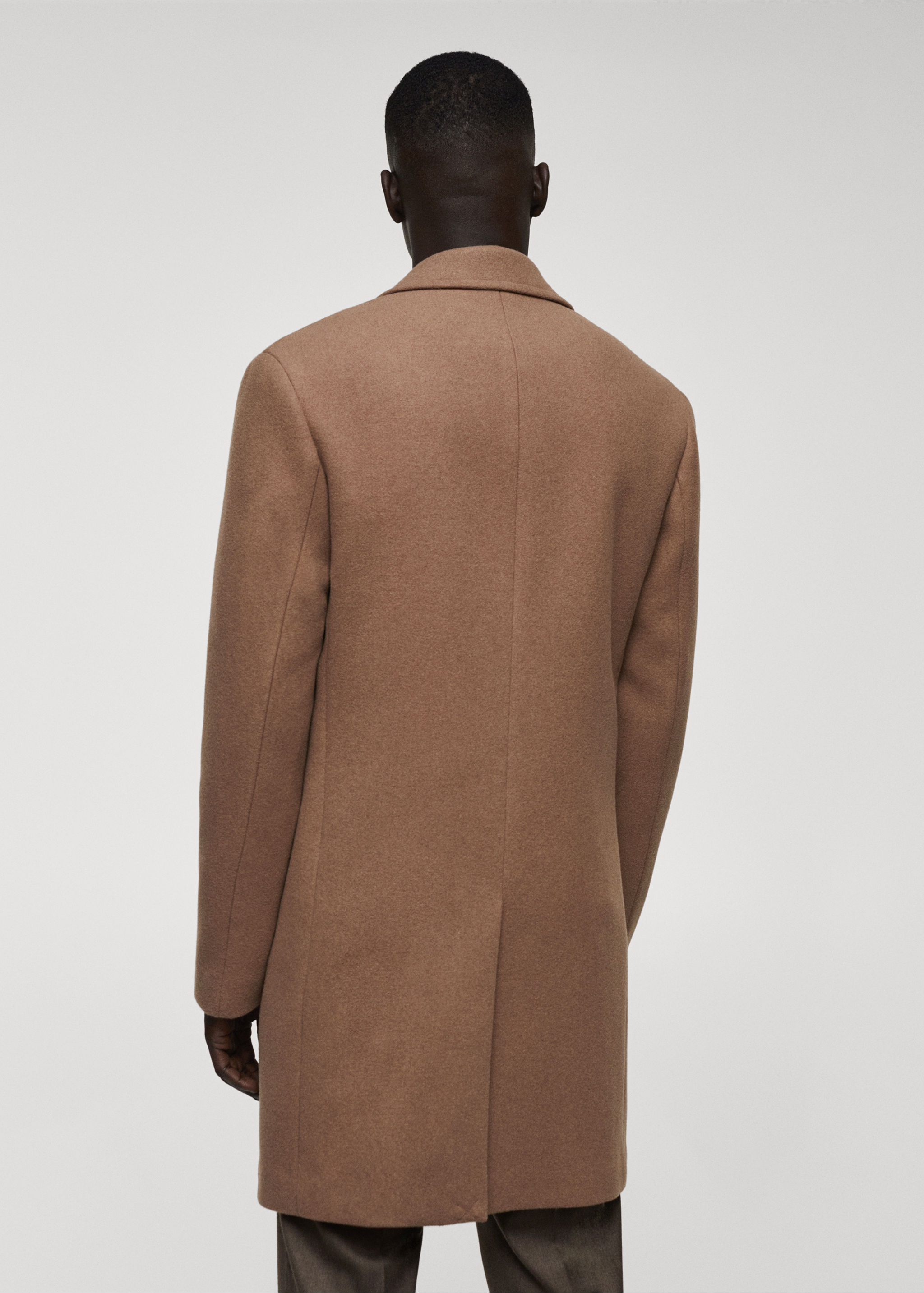 Lightweight recycled wool coat - Reverse of the article