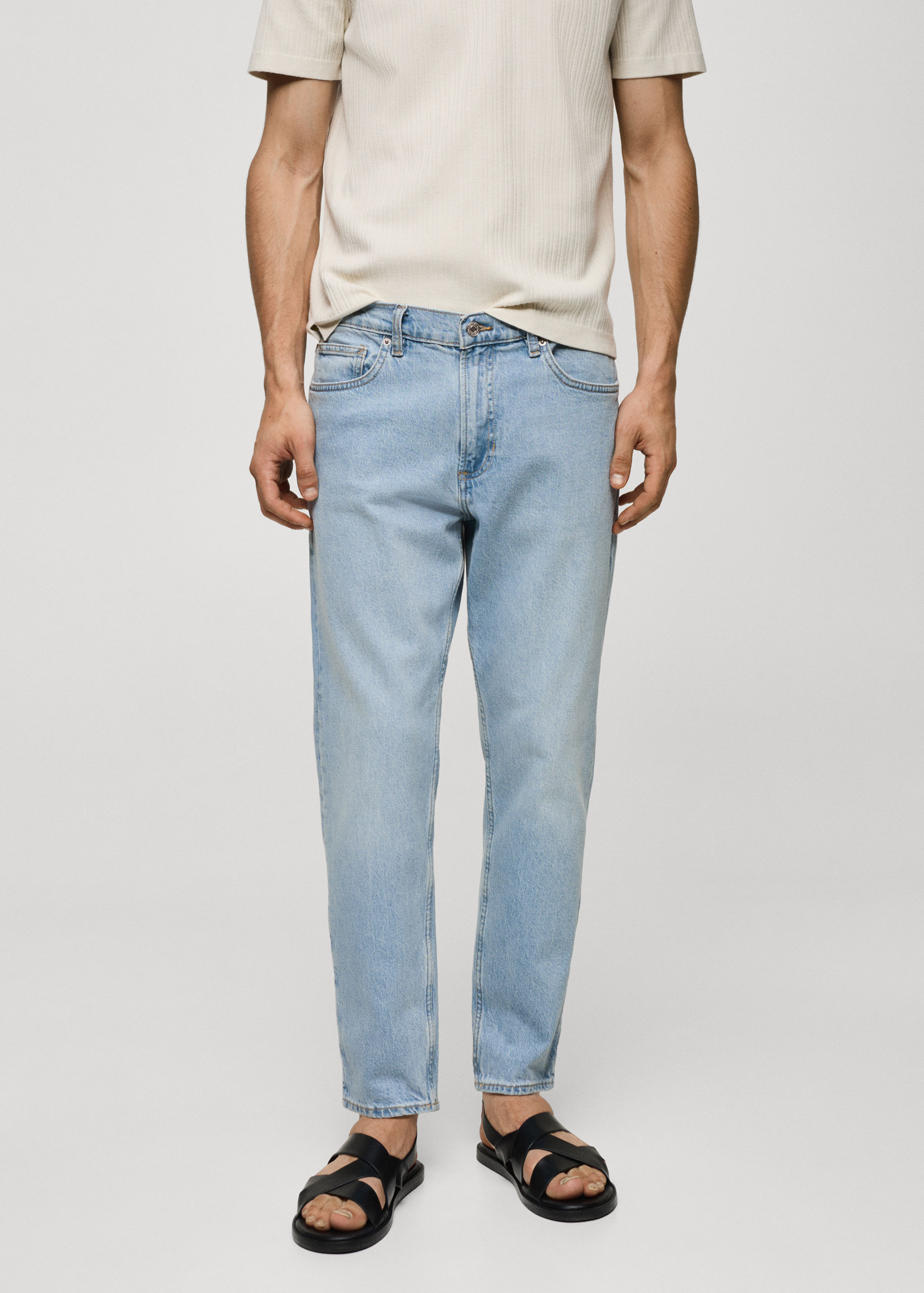 Tapered-Fit-Jeans - Mittlere Ansicht