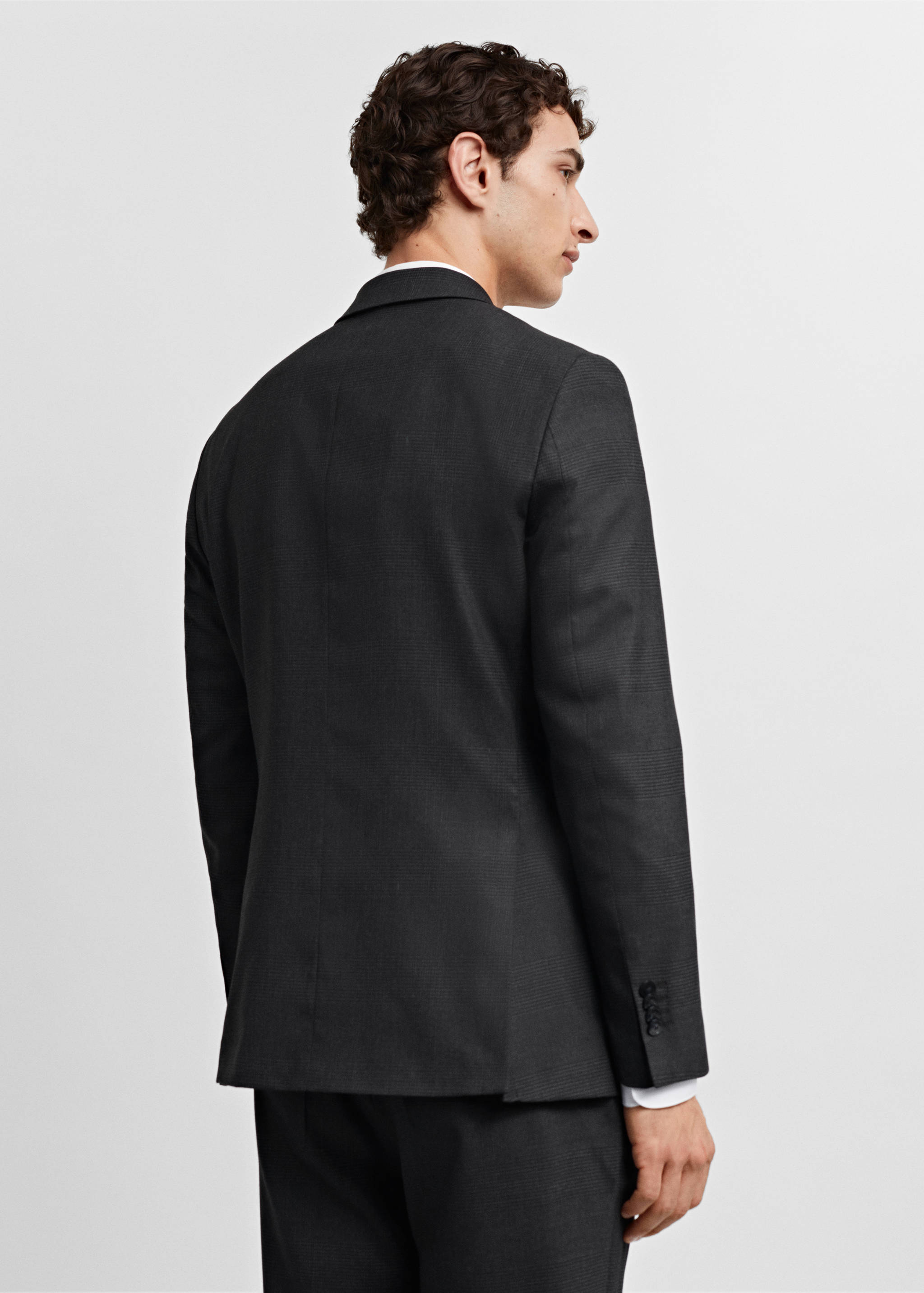 Slim-fit cold wool suit jacket - Reverse of the article