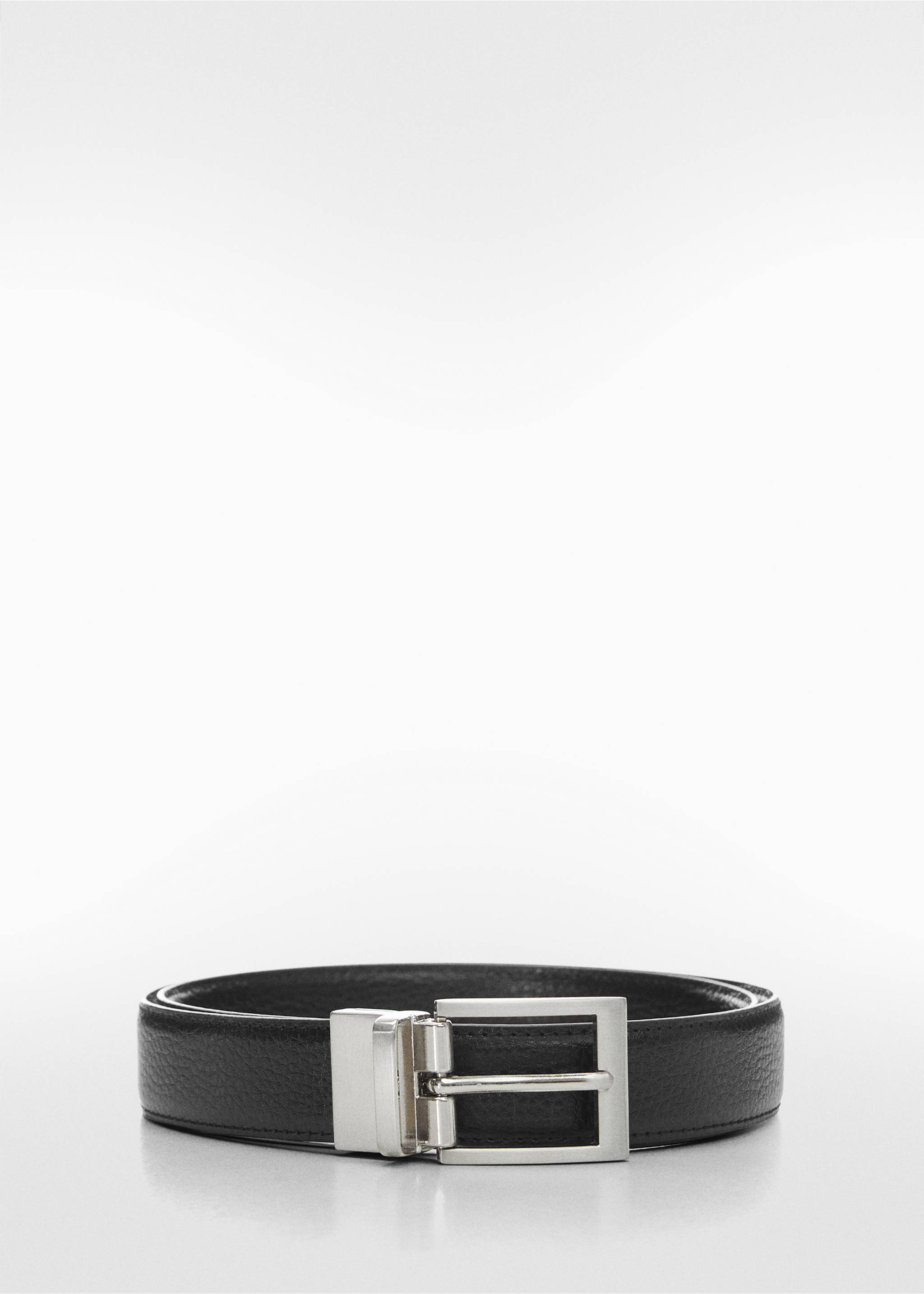 Pebbled leather belt - Article without model, Black. Ref: 67020640-00.