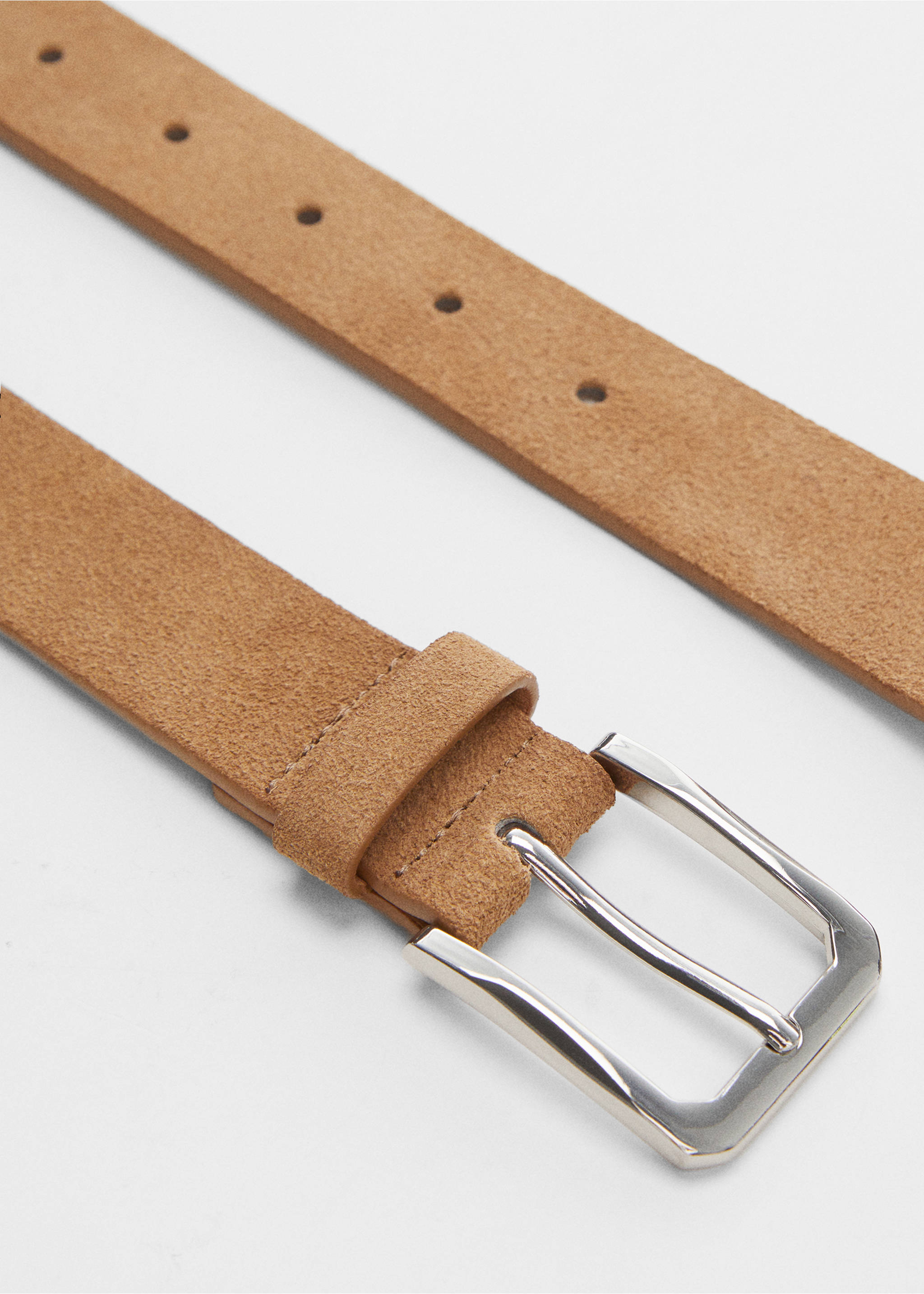 Suede belt - Medium plane, Beige. Ref: 67020642-00.