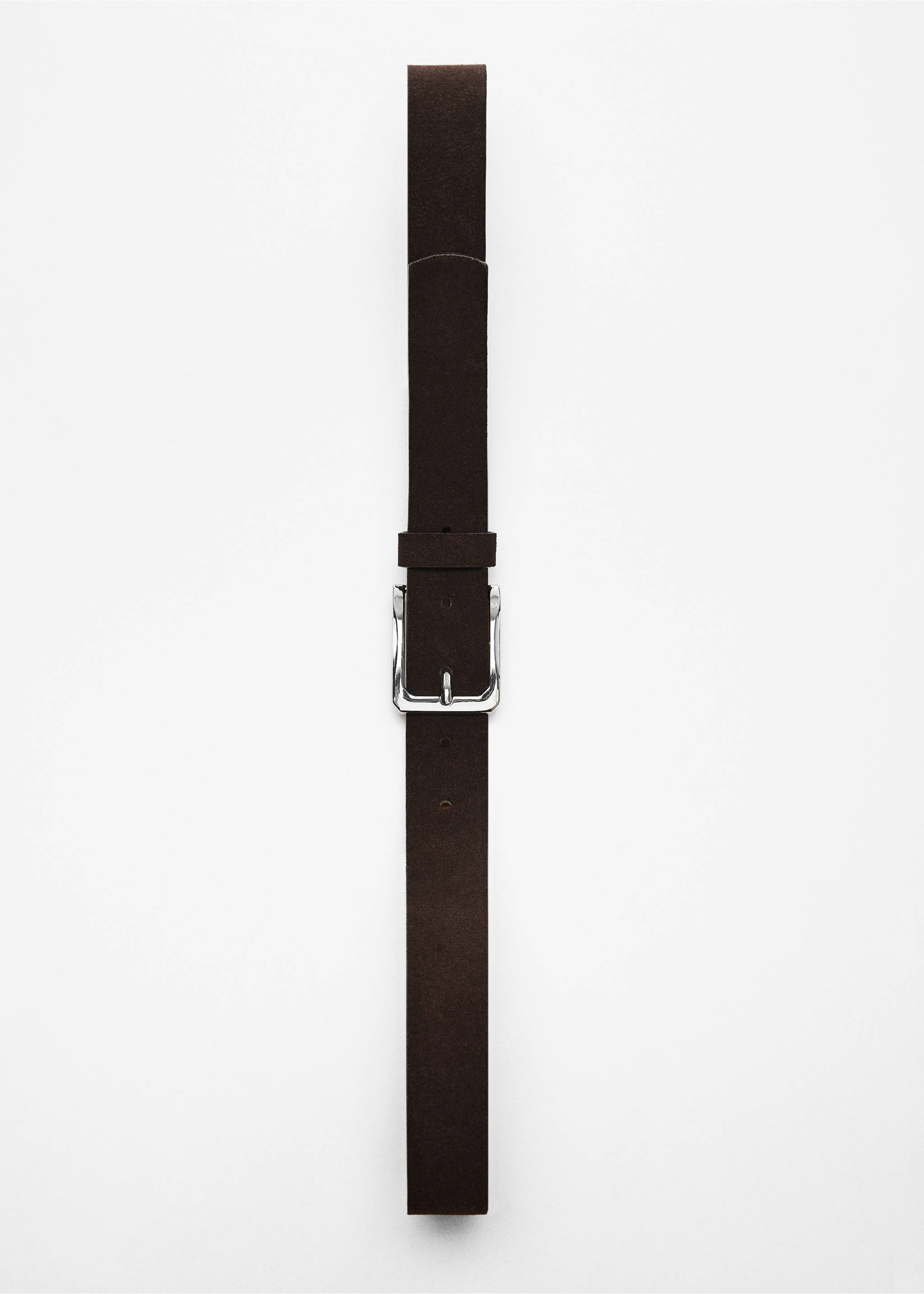 Suede belt - Details of the article 5, Chocolate. Ref: 67020642-00.