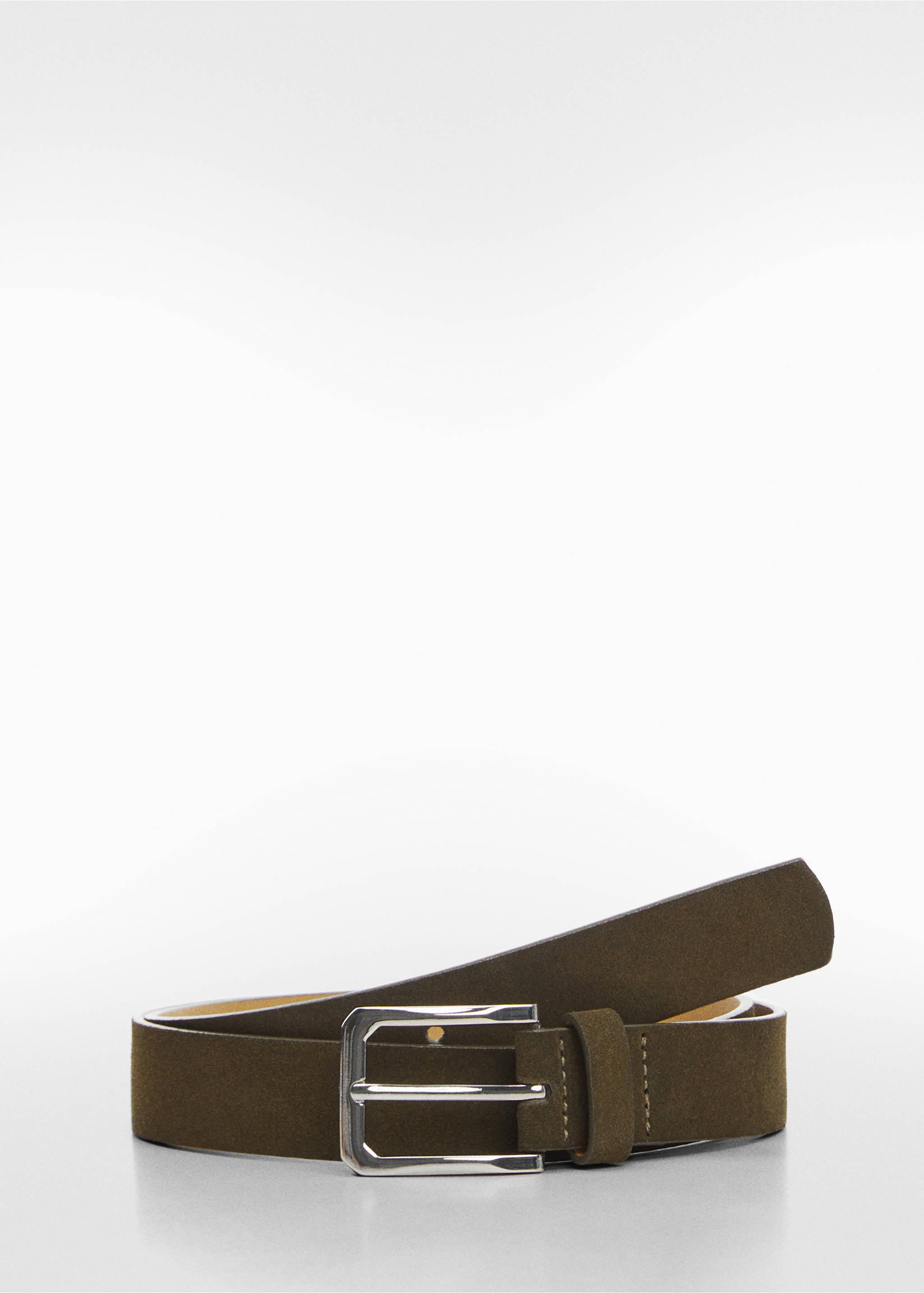 Suede belt - Article without model, Khaki. Ref: 67020642-00.