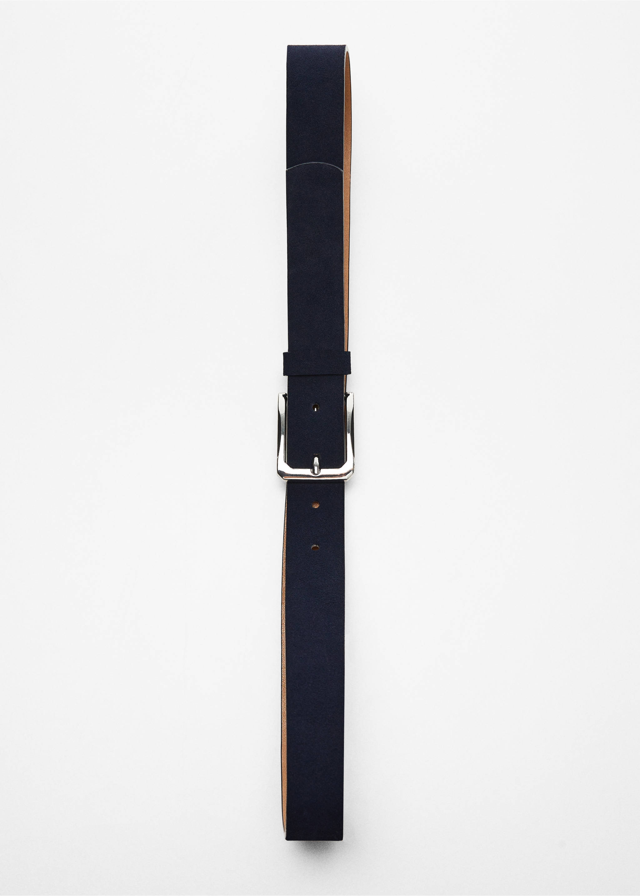Suede belt - Details of the article 5, Dark Navy. Ref: 67020642-00.