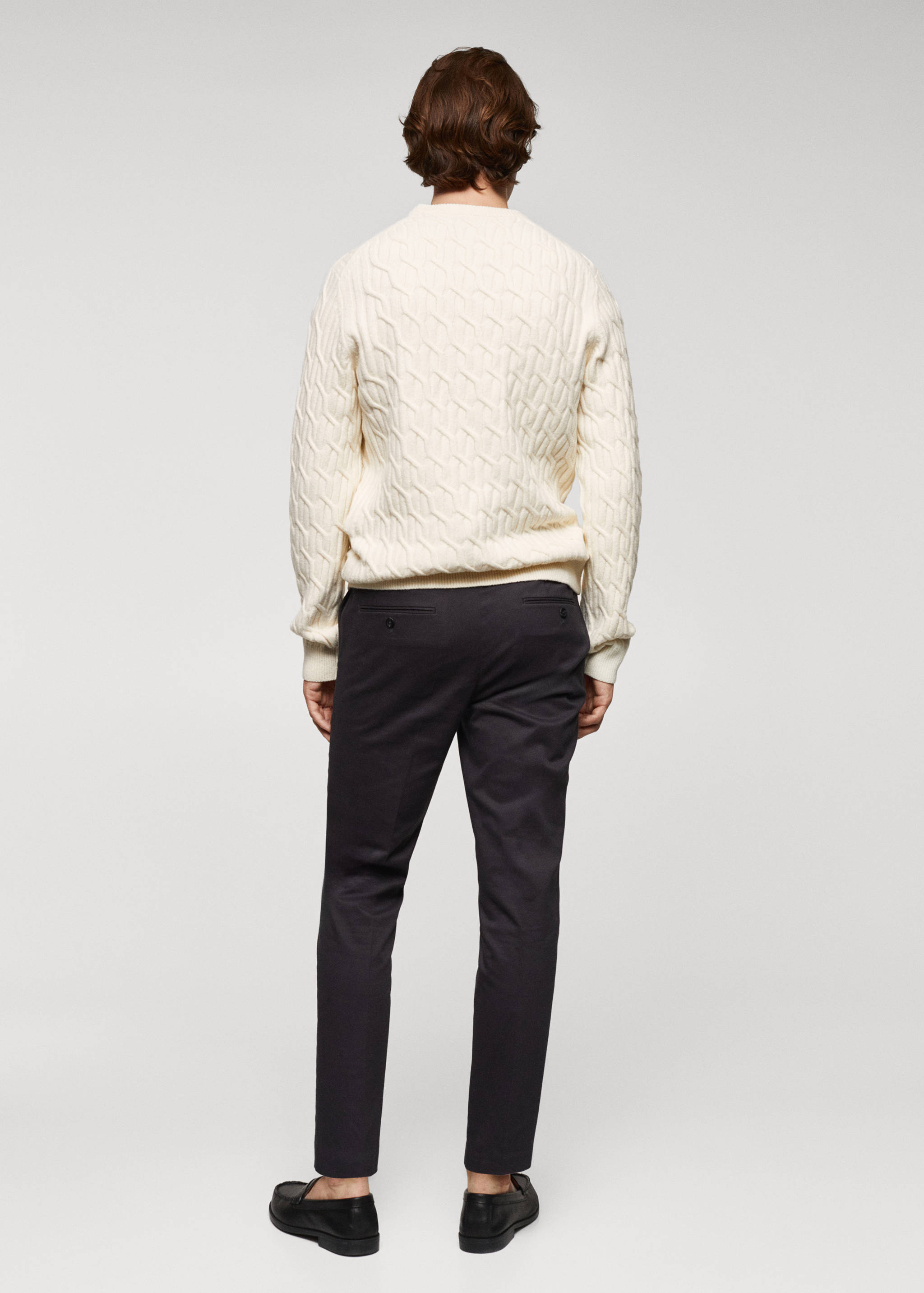 Braided knitted sweater - Reverse of the article