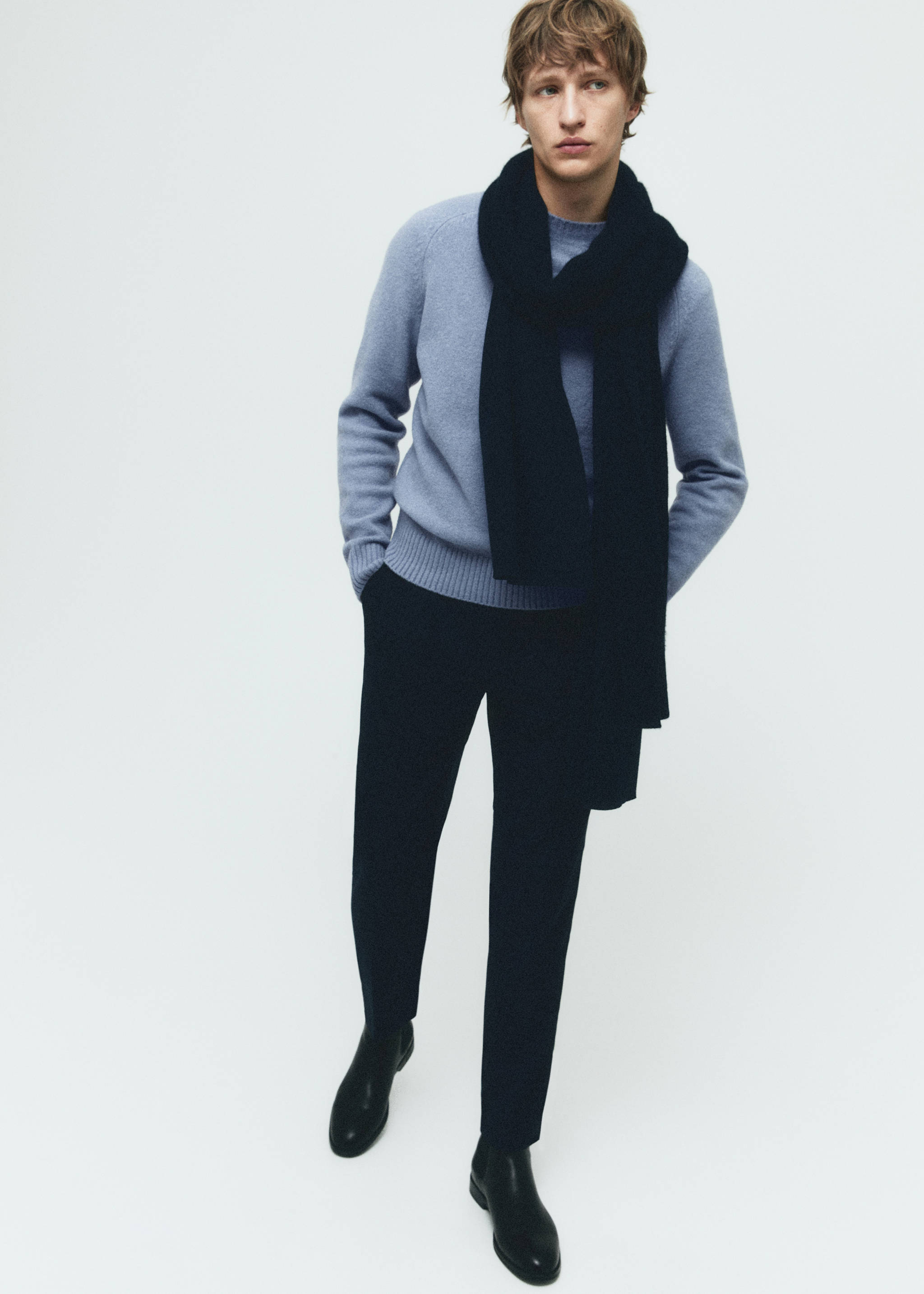 Knitted sweater with ribbed details - Details of the article 5