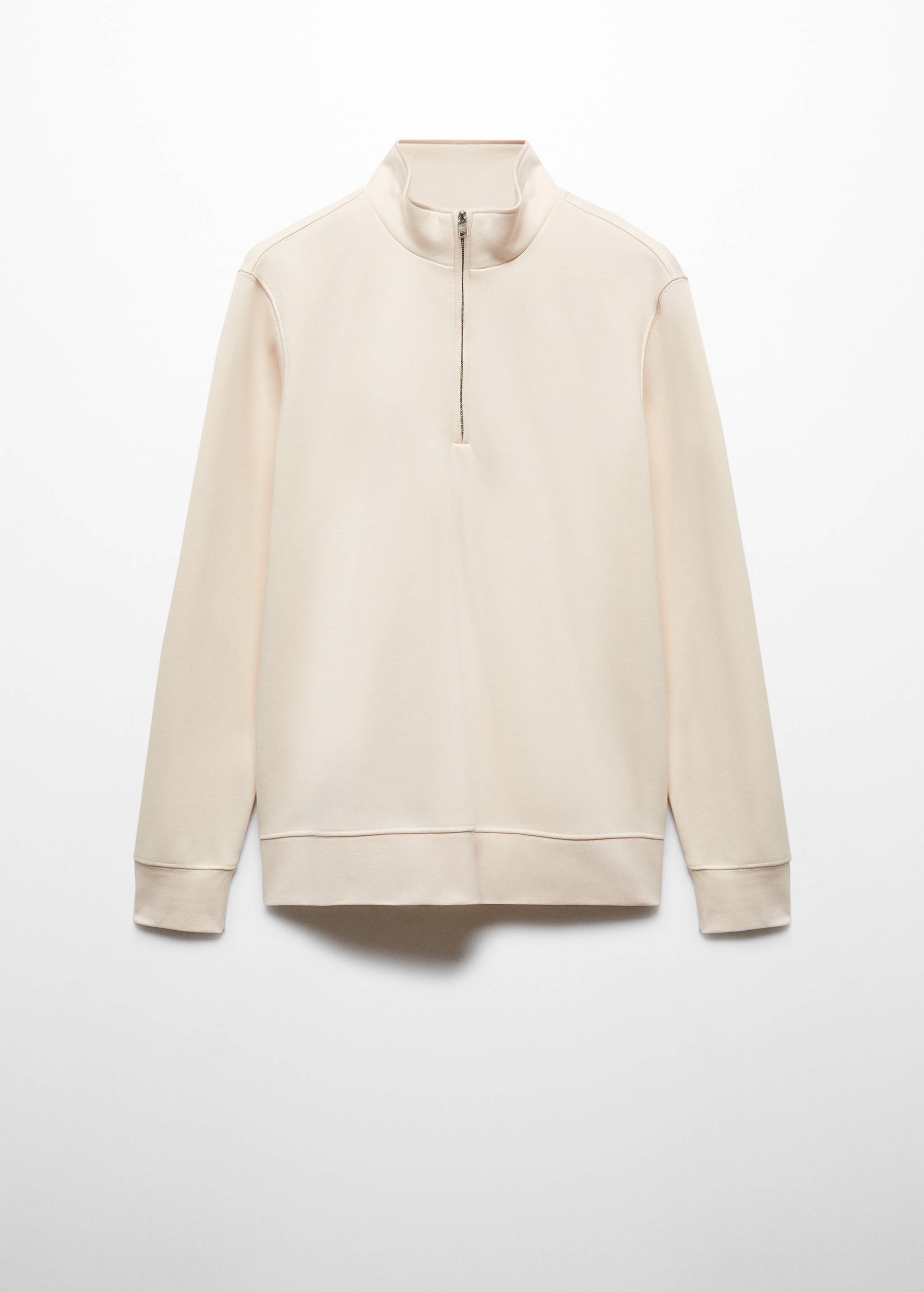 Cotton sweatshirt with zipper neck - Article without model