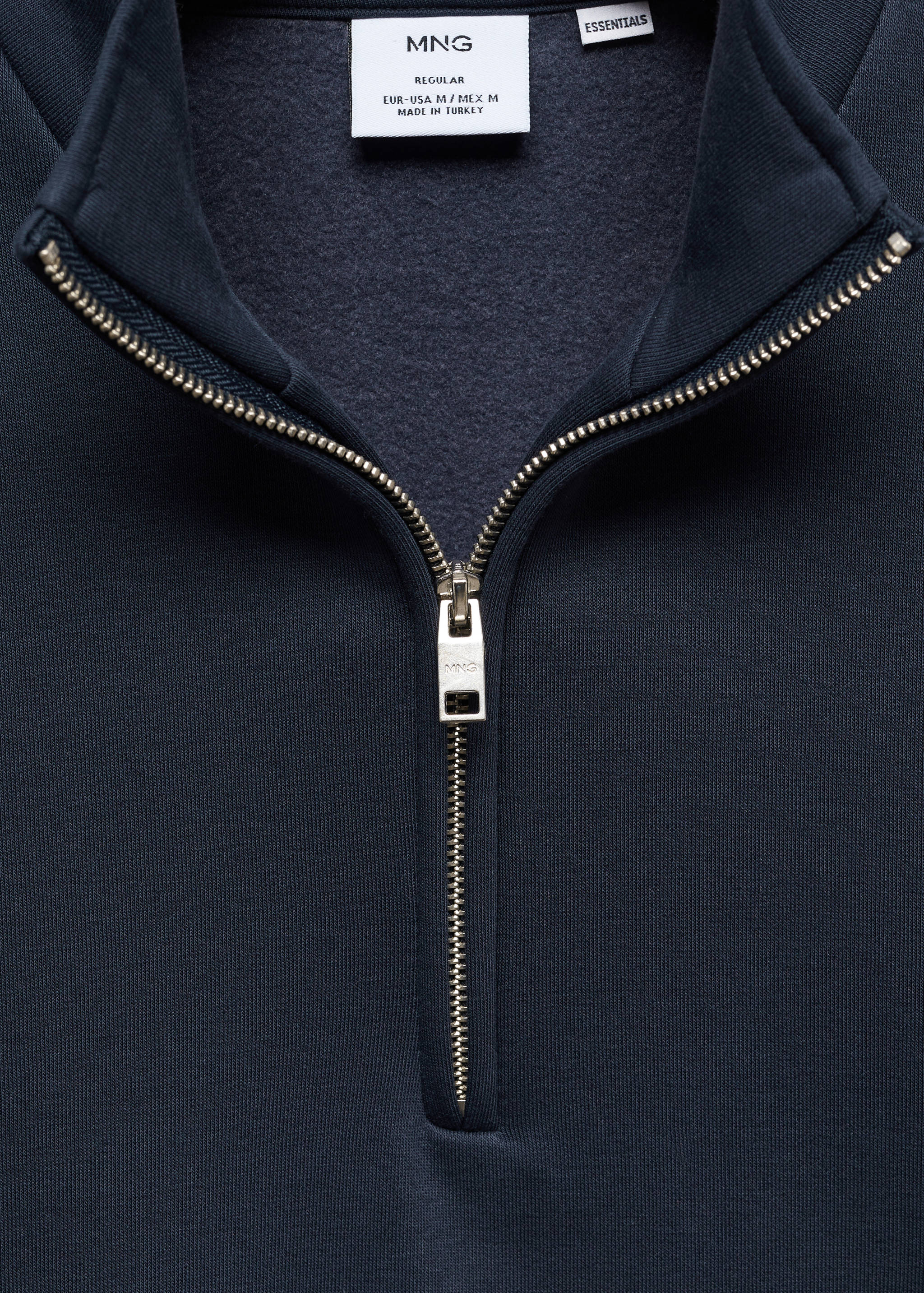 Cotton sweatshirt with zipper neck - Details of the article 8