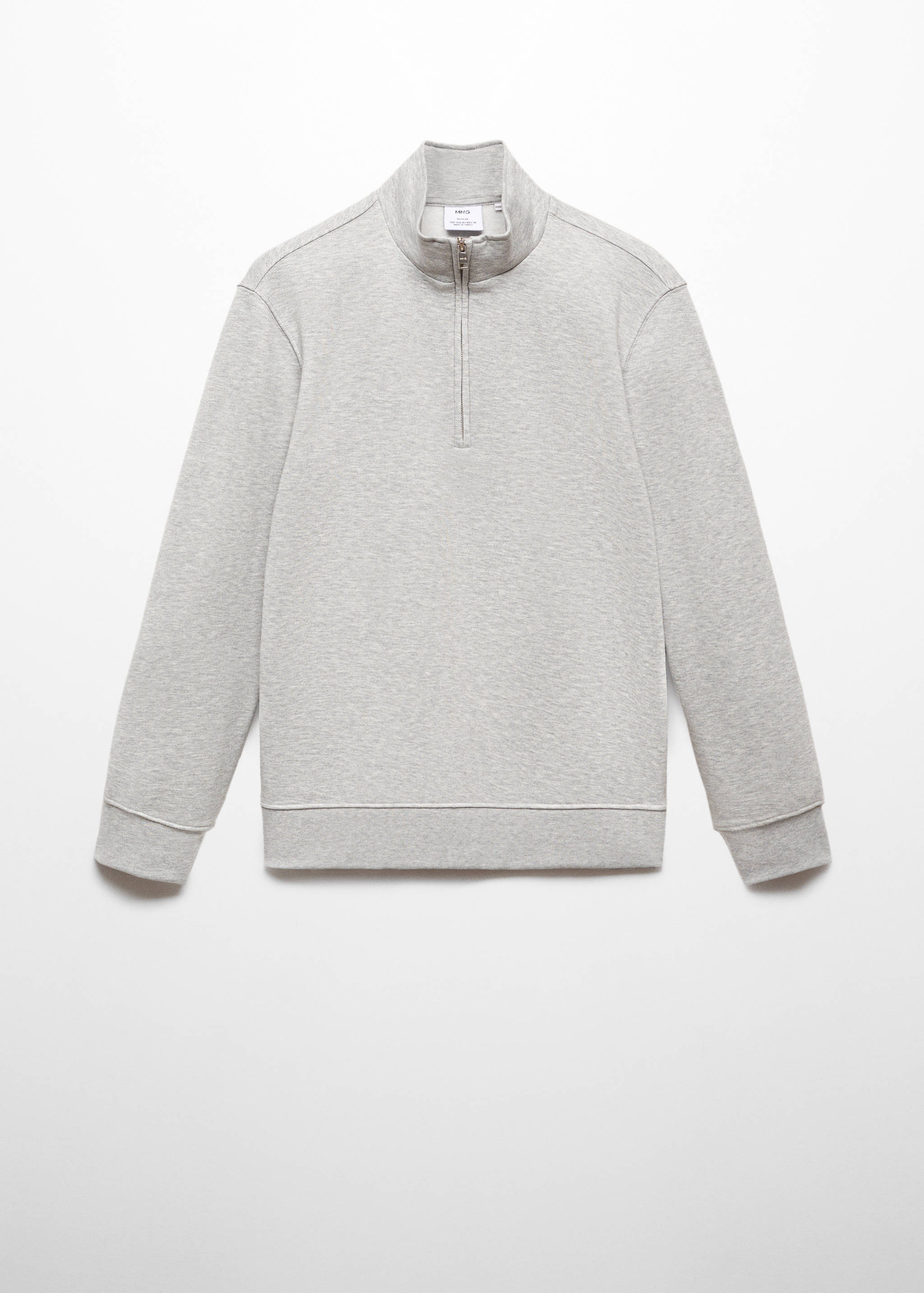 Cotton sweatshirt with zipper neck - Article without model