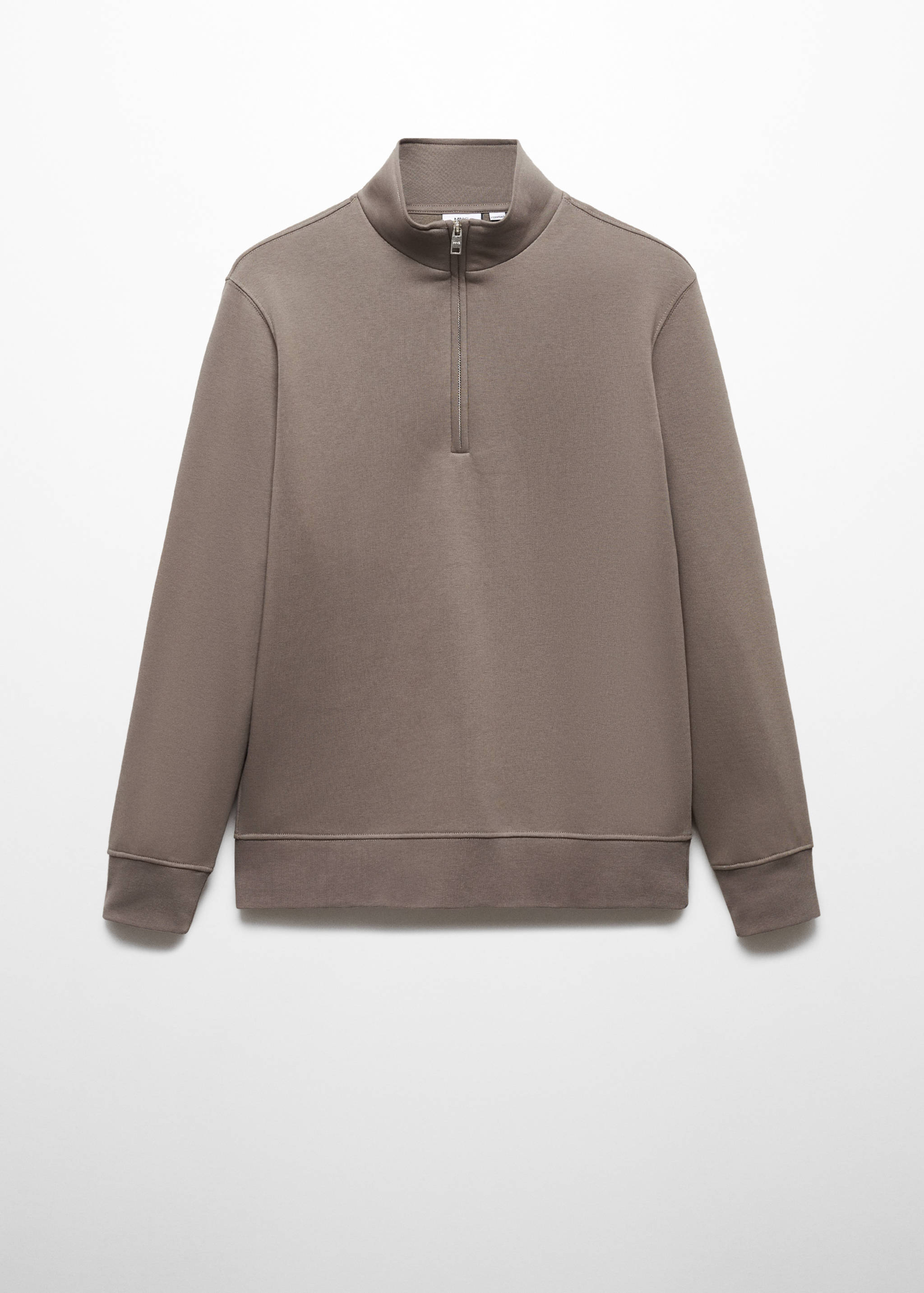 Cotton sweatshirt with zipper neck - Article without model