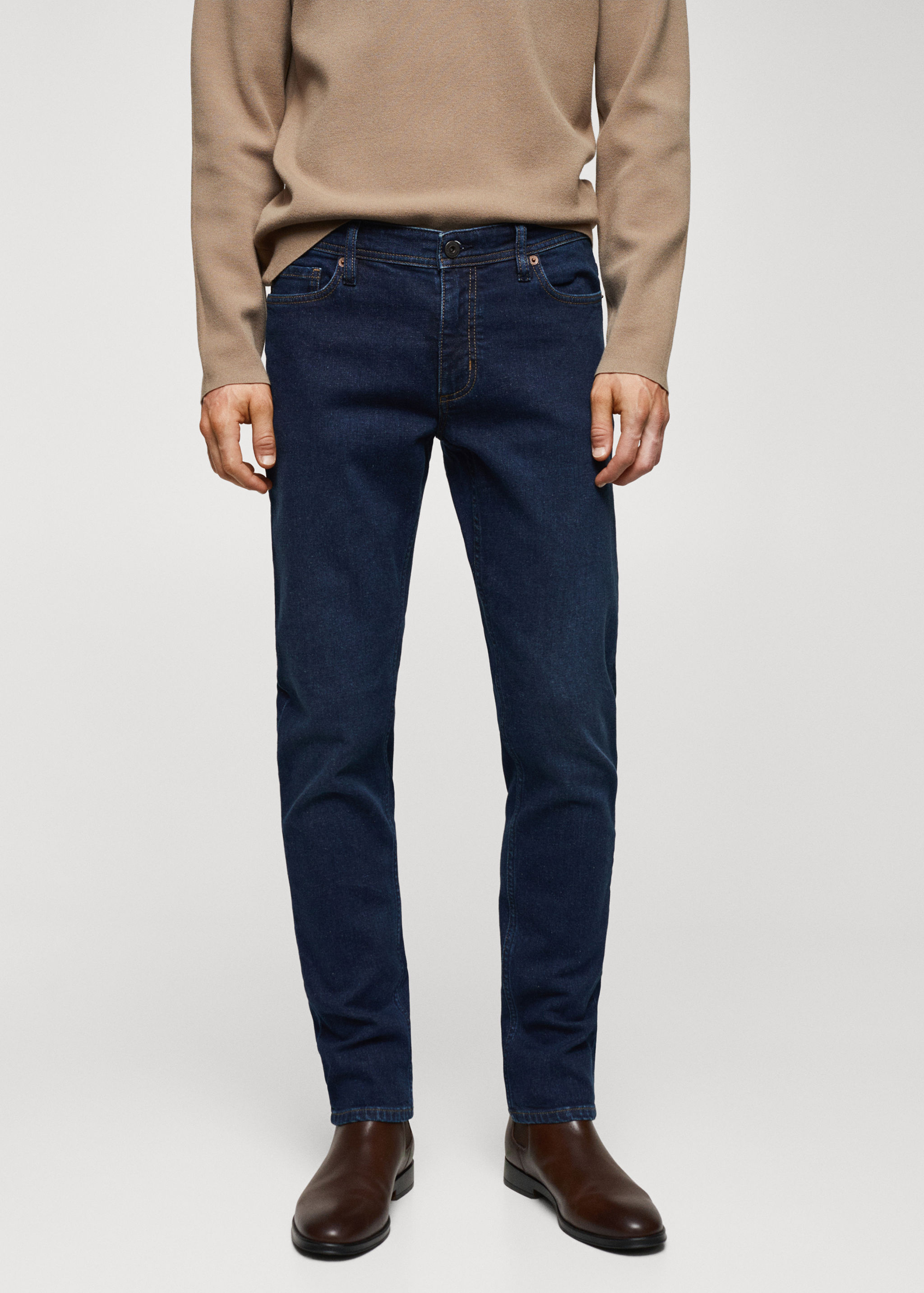 Dżinsy Jan slim fit - Plan średni