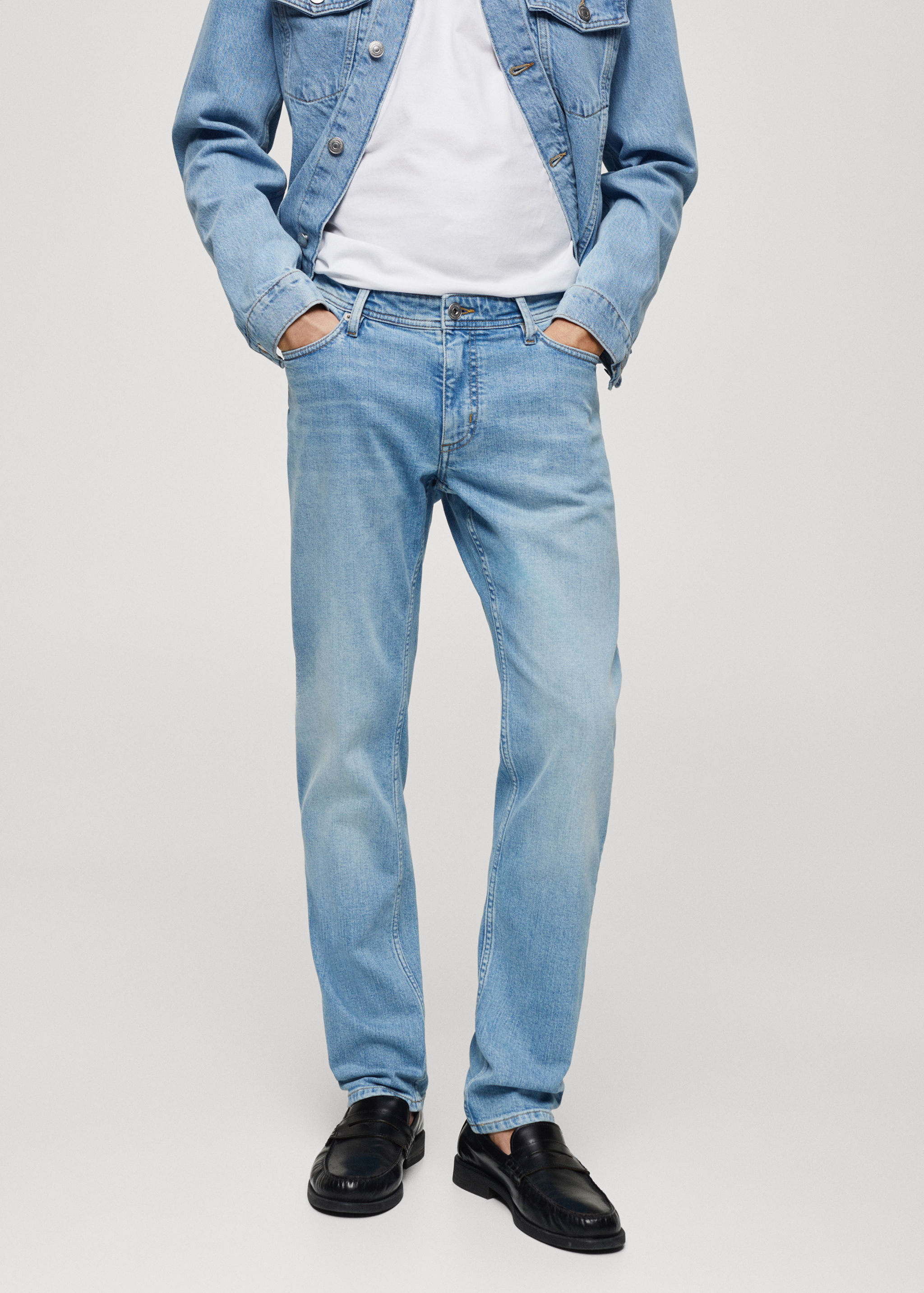 Dżinsy Jan slim fit - Plan średni