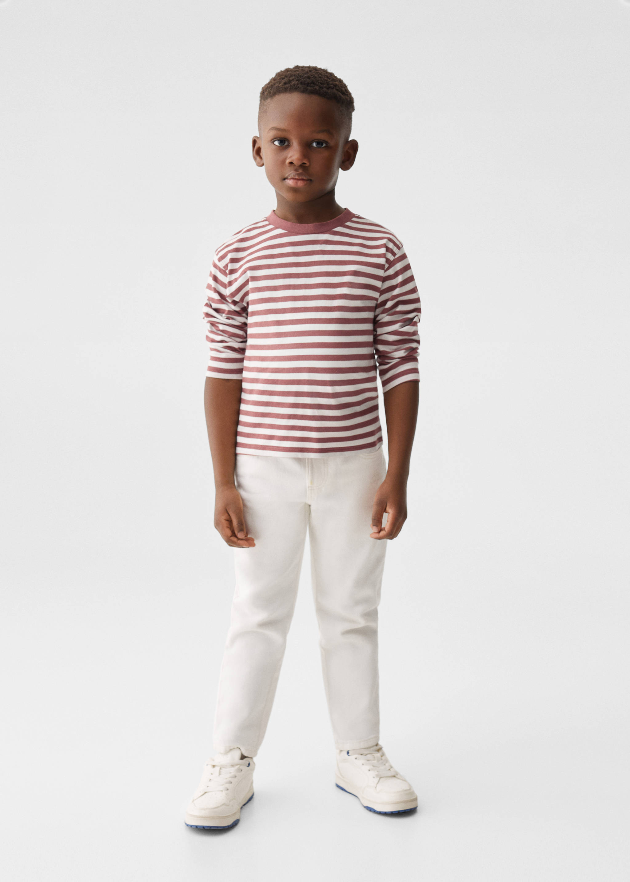 Langärmliges T-Shirt mit Streifen - Allgemeine Ansicht