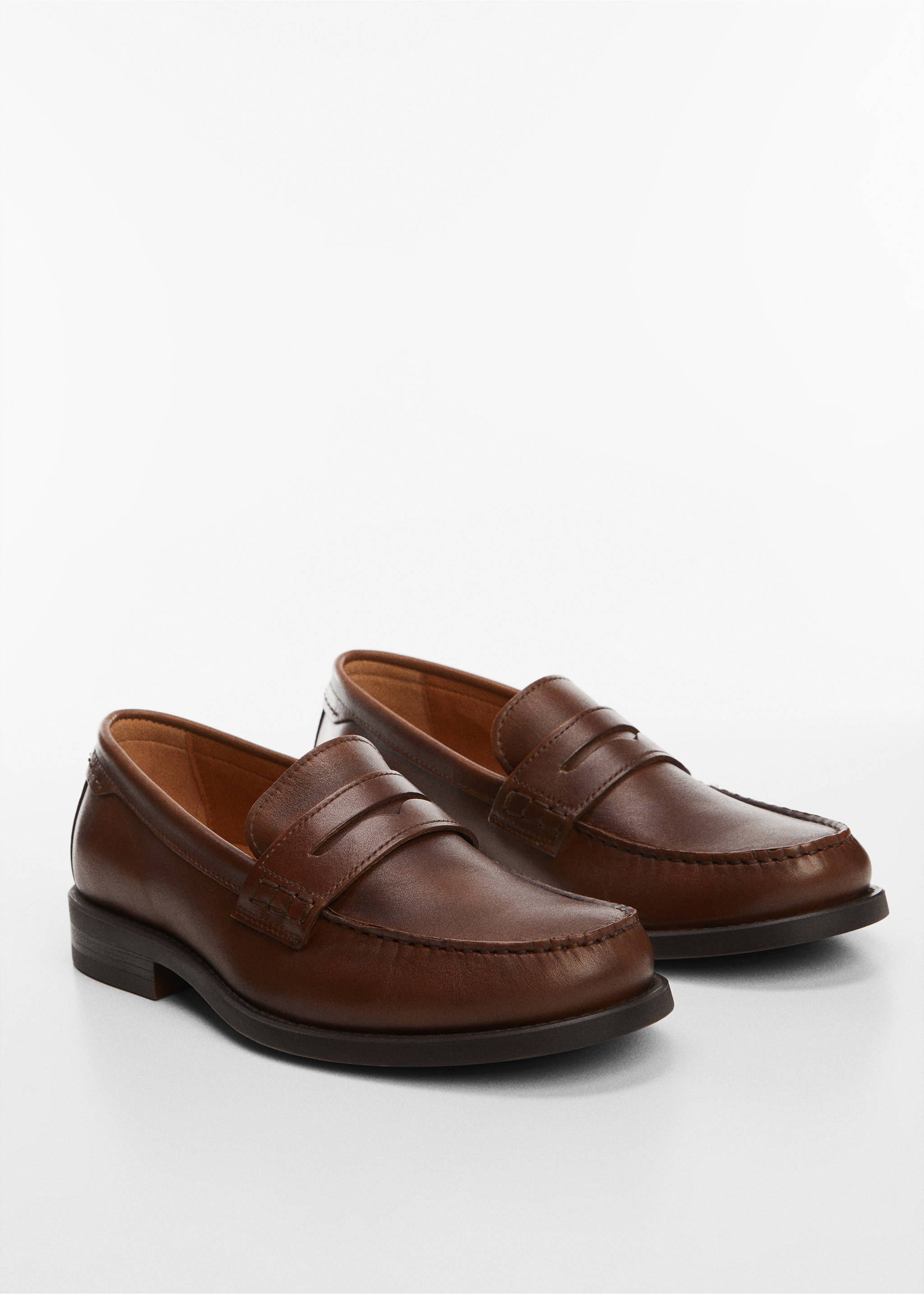 Leather penny loafers - Medium plane, Leather. Ref: 67020658-00.