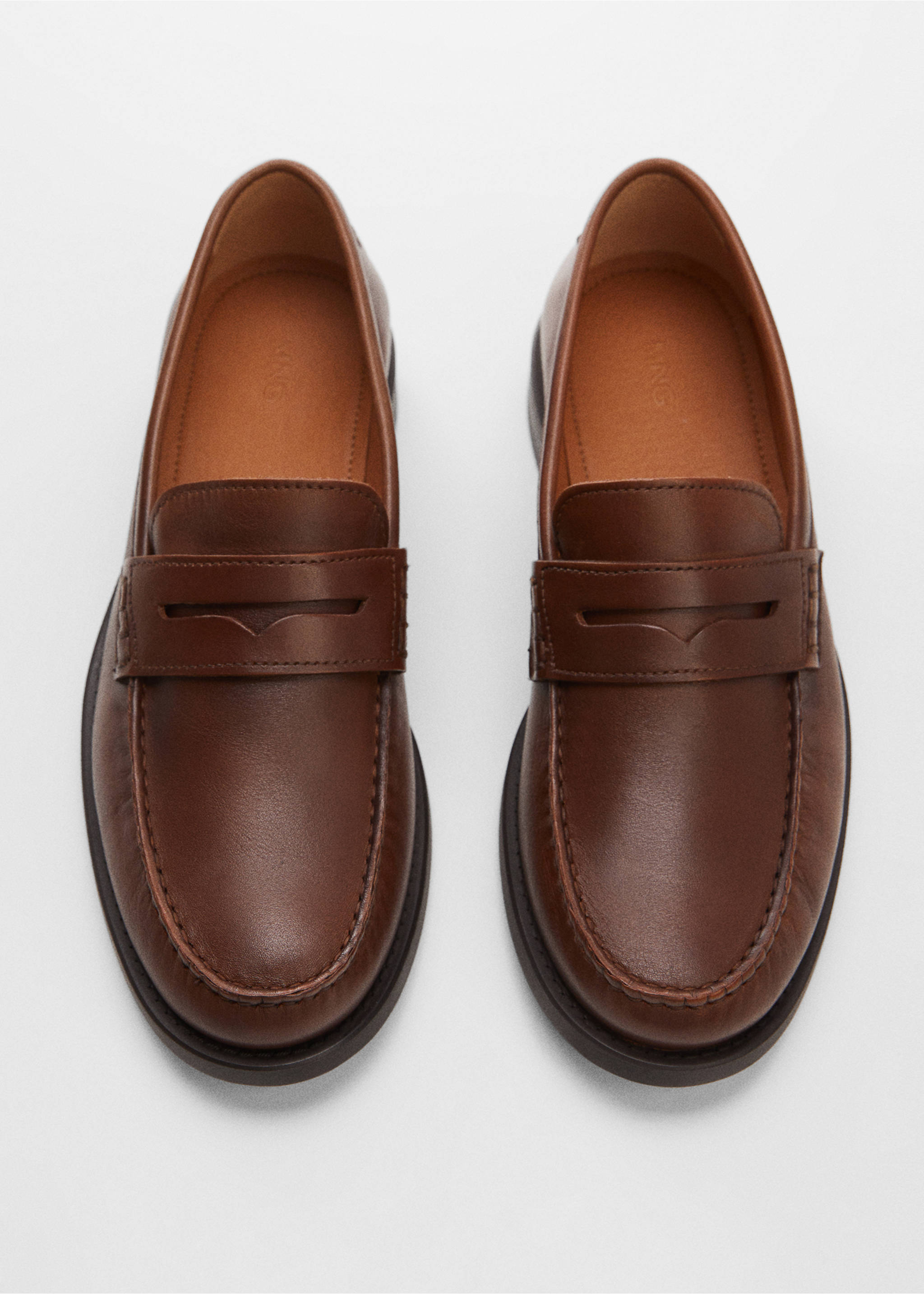 Leather penny loafers - Details of the article 3, Leather. Ref: 67020658-00.
