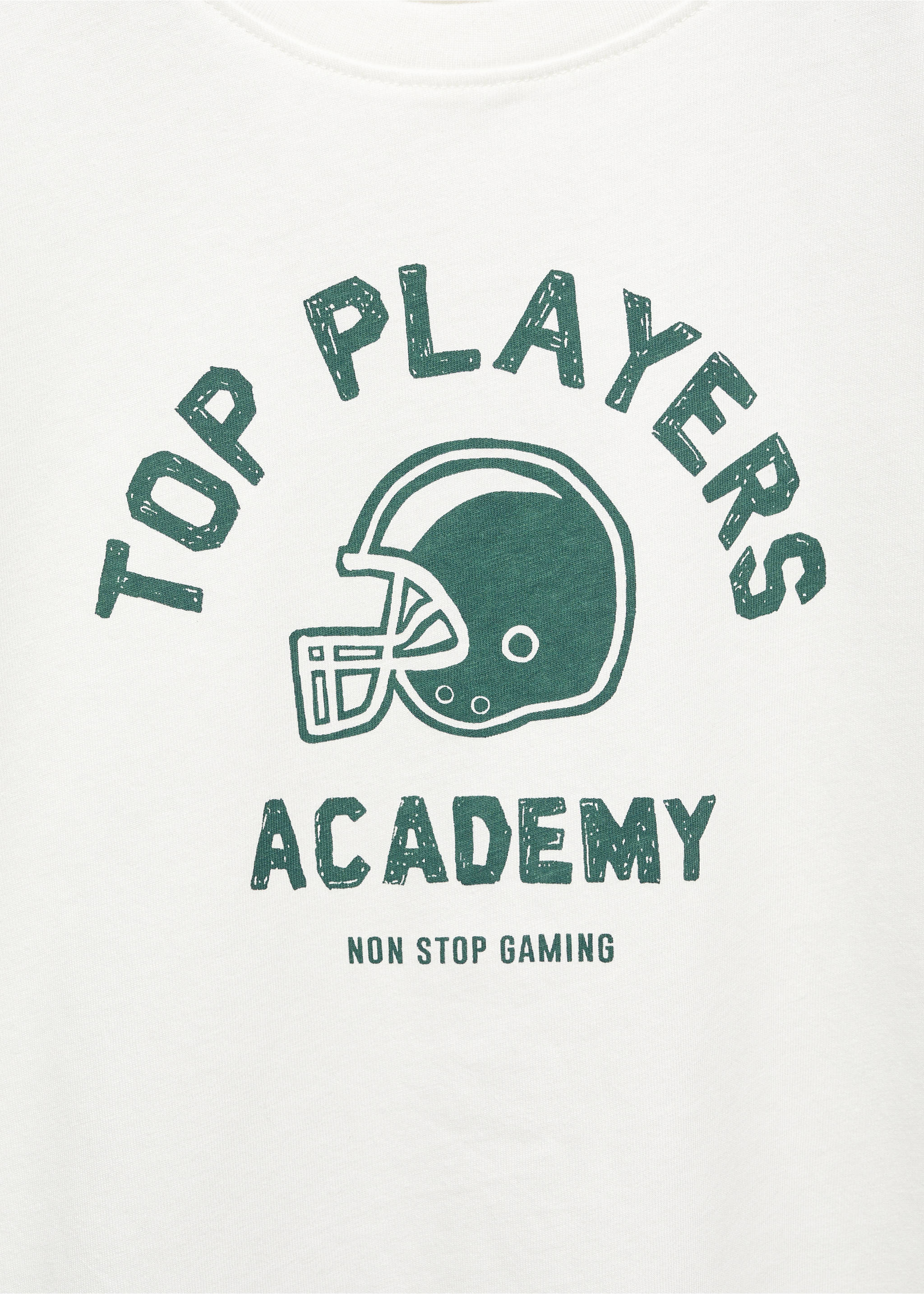 Bedrucktes Baumwoll-T-Shirt - Detail des Artikels 8, Cremeweiß. Ref: 67020662-00.