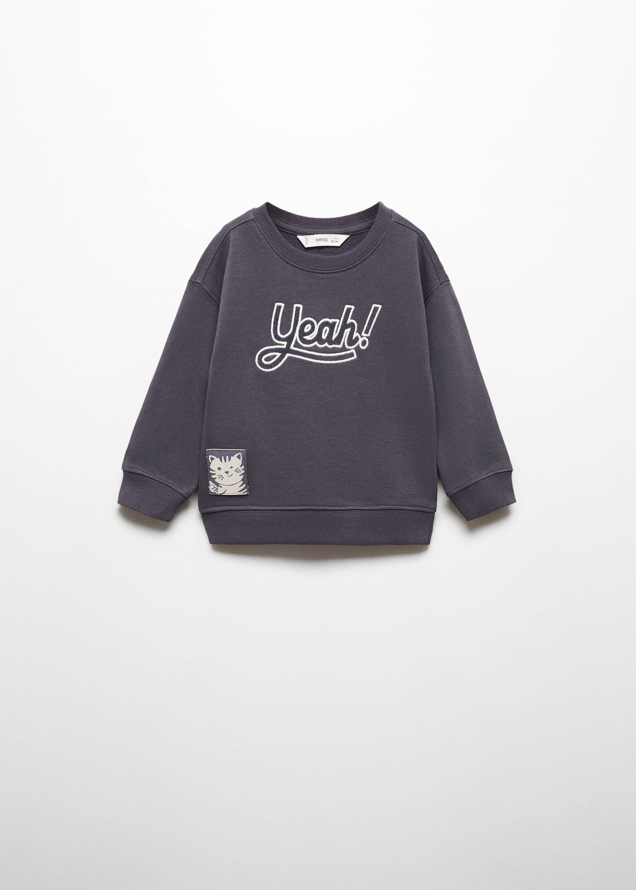Embroidered message sweatshirt - Article without model