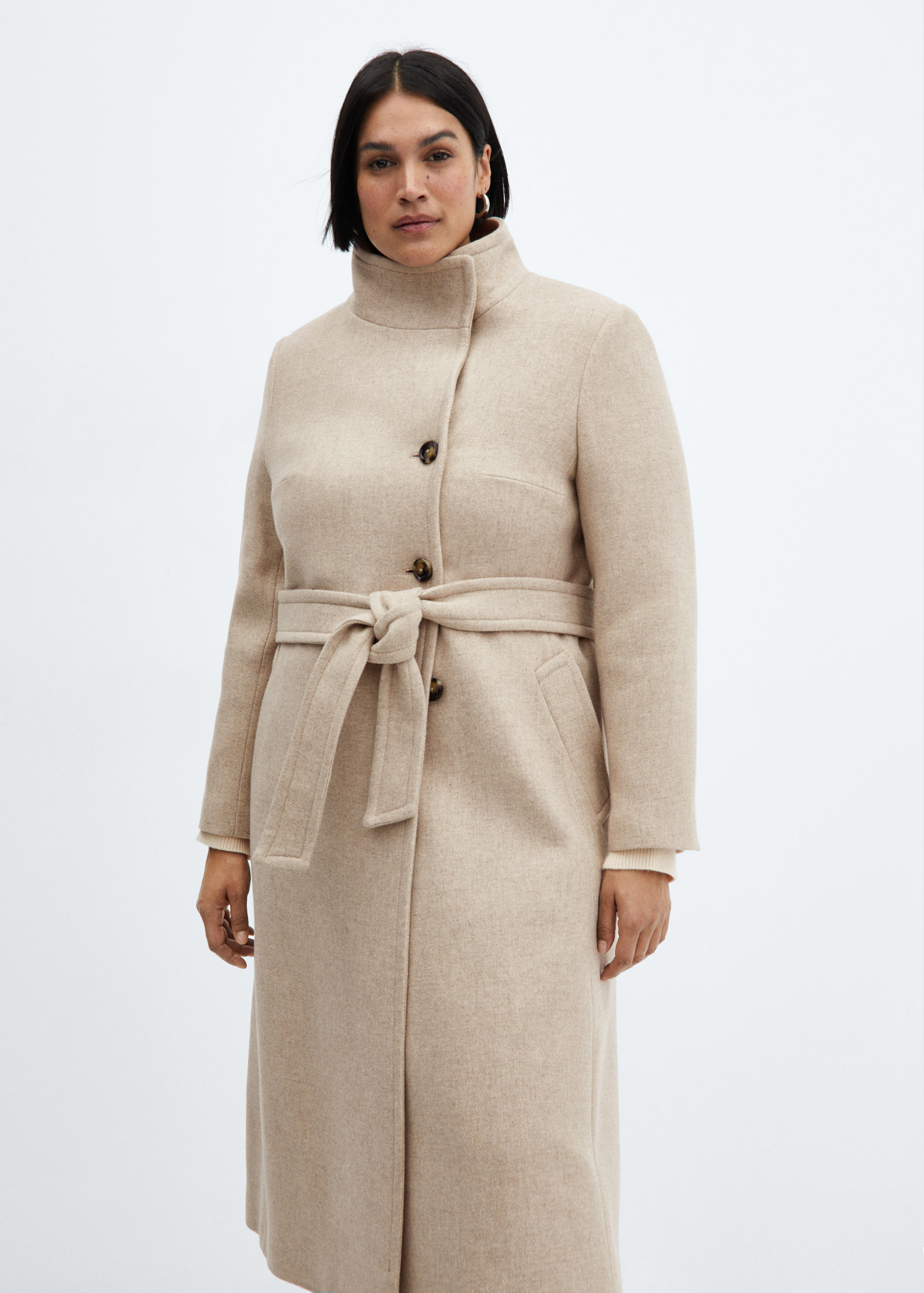 Belted Manteco wool coat - Women | MANGO OUTLET USA Belted Manteco wool coat - Women | MANGO OUTLET USA