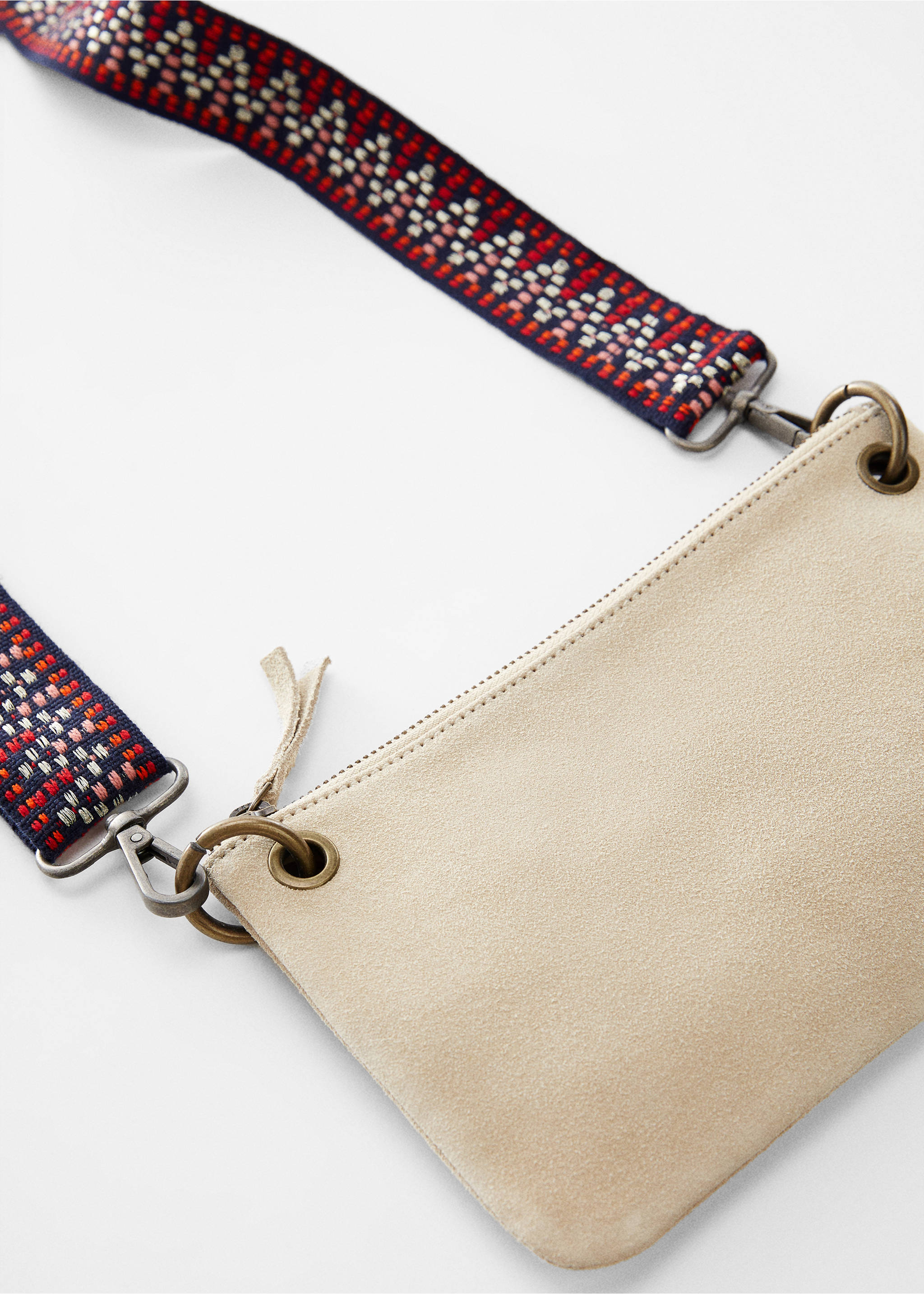 Patterned bag strap - Details of the article 1, Dark Navy. Ref: 67020680-00.