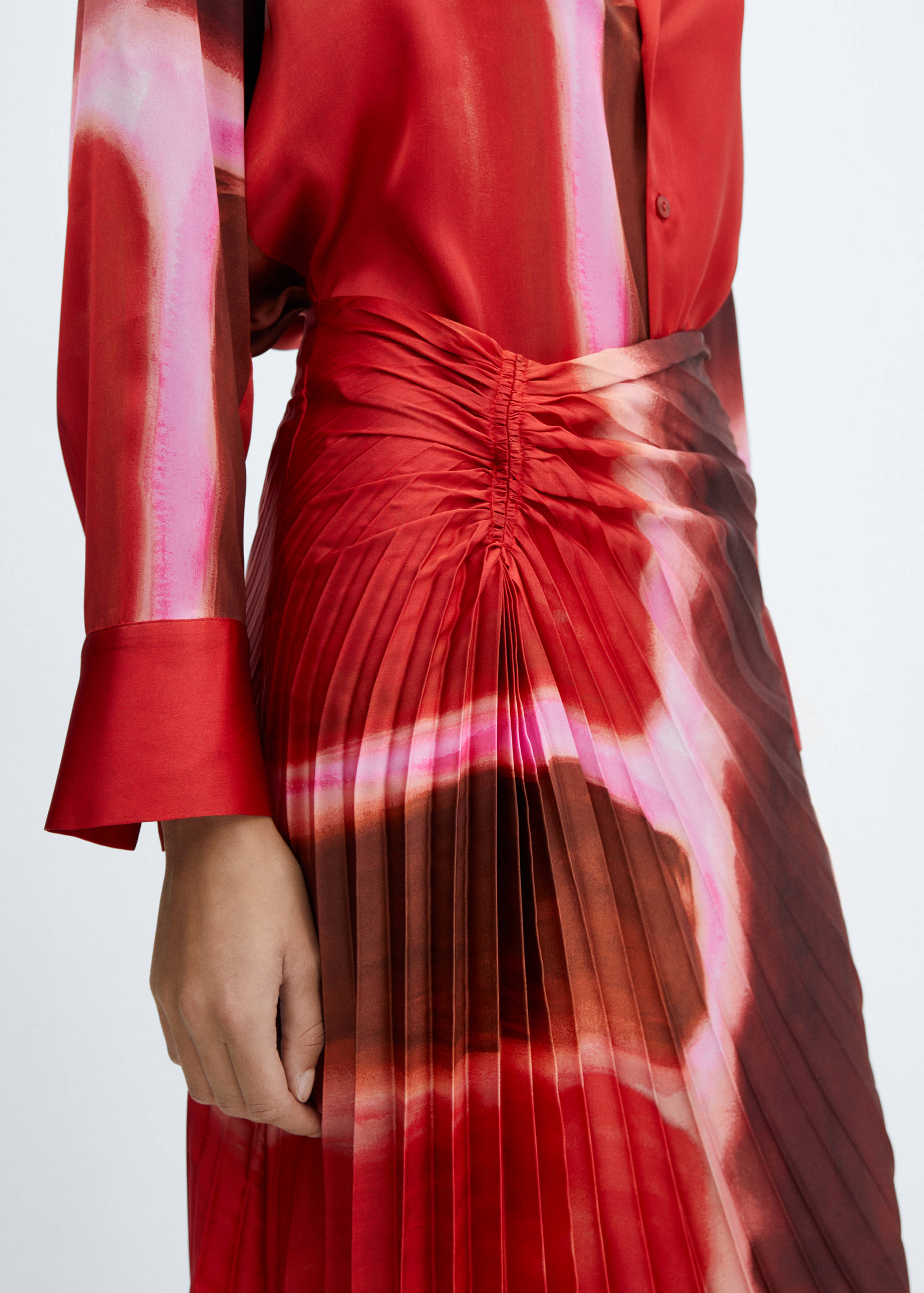 Plissierter Tie-Dye Rock - Detail des Artikels 3