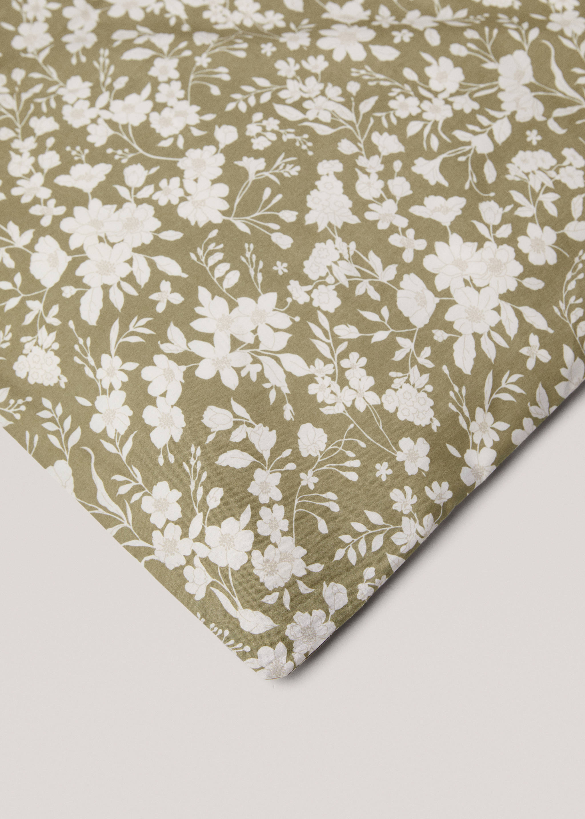 Multi-flower cotton duvet cover for single bed - Details of the article 2