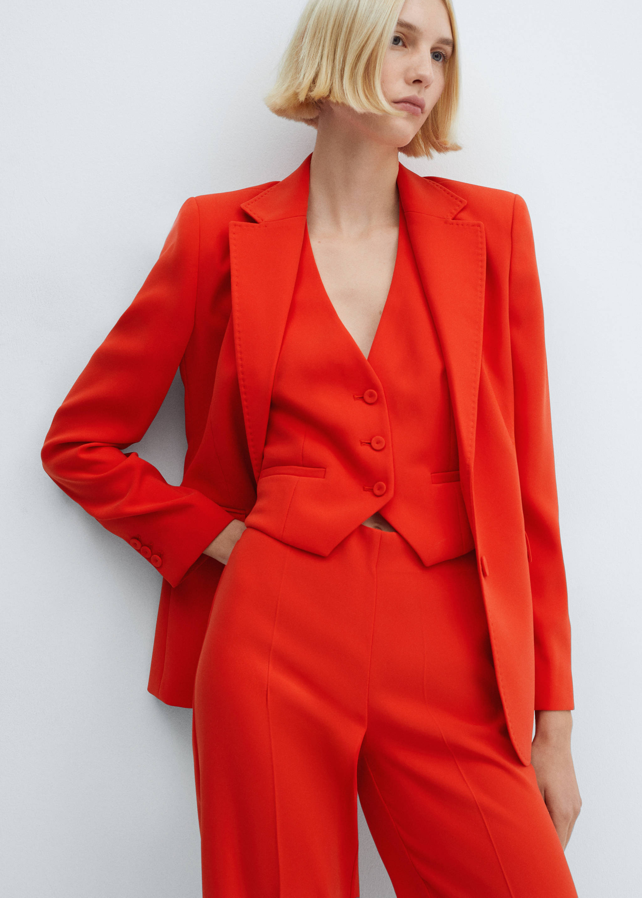 Παντελόνι κουστούμι με φαρδύ μπατζάκι - Λεπτομέρεια του προϊόντος 1