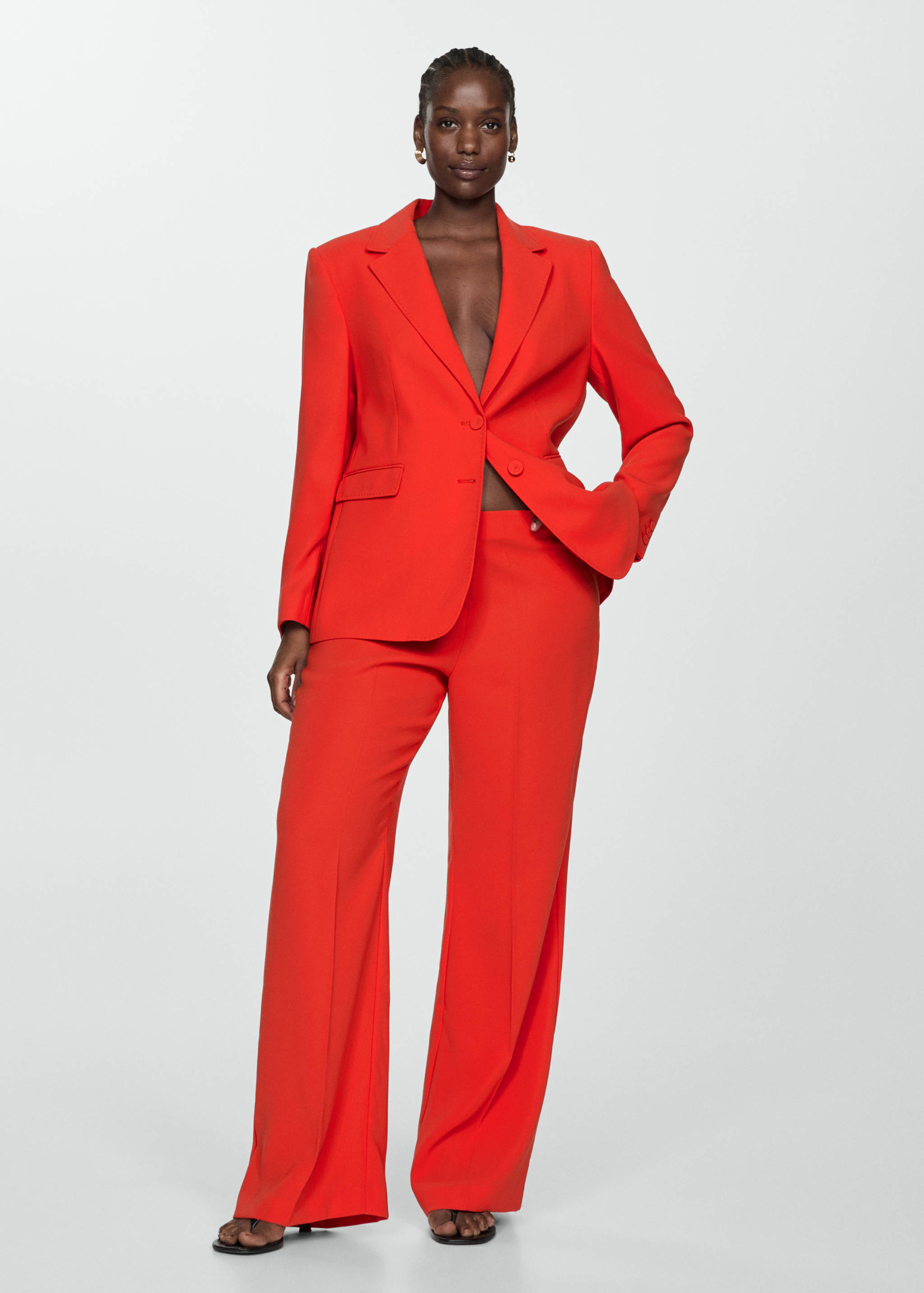 Παντελόνι κουστούμι με φαρδύ μπατζάκι - Λεπτομέρεια του προϊόντος 3