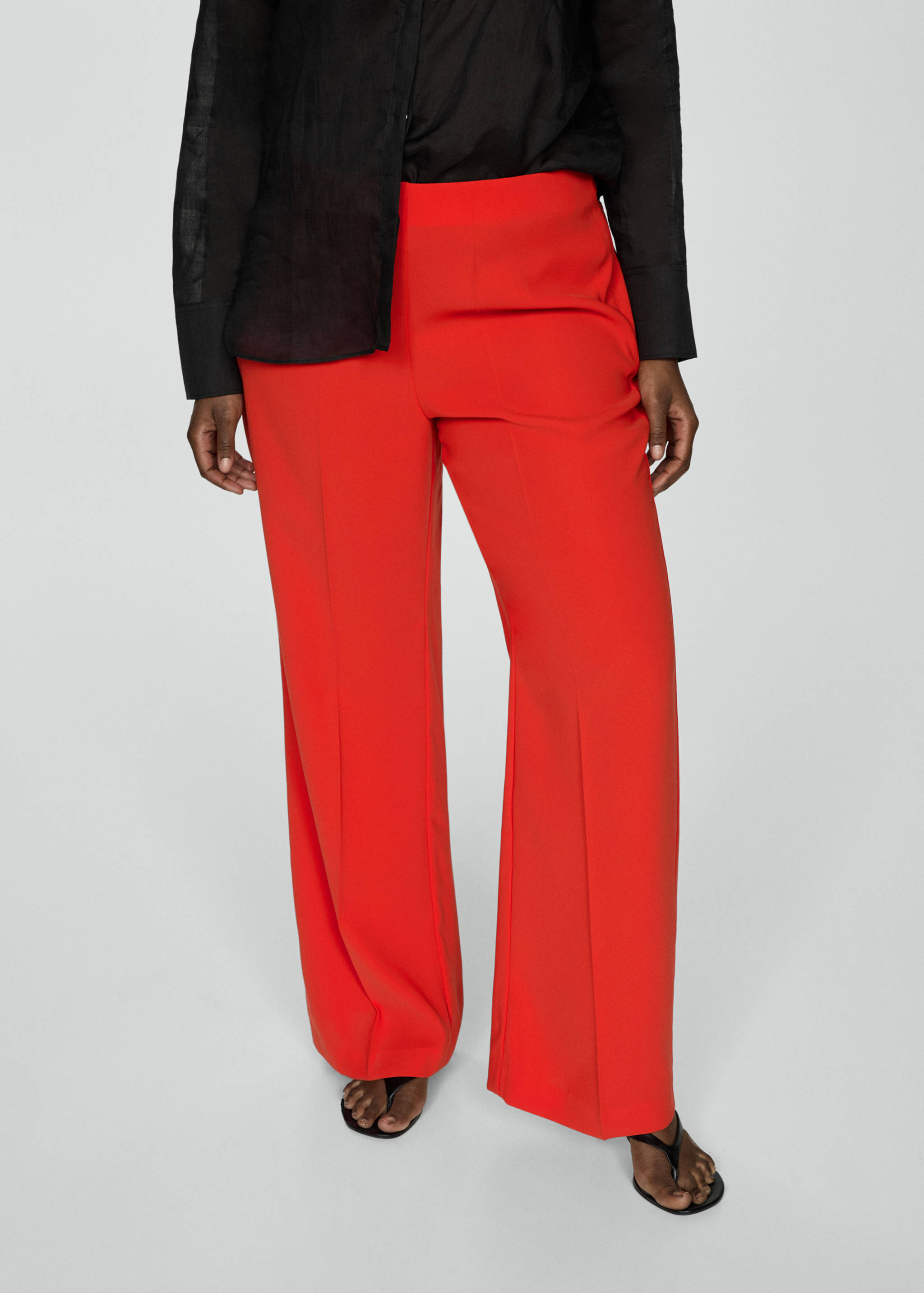 Παντελόνι κουστούμι με φαρδύ μπατζάκι - Λεπτομέρεια του προϊόντος 4