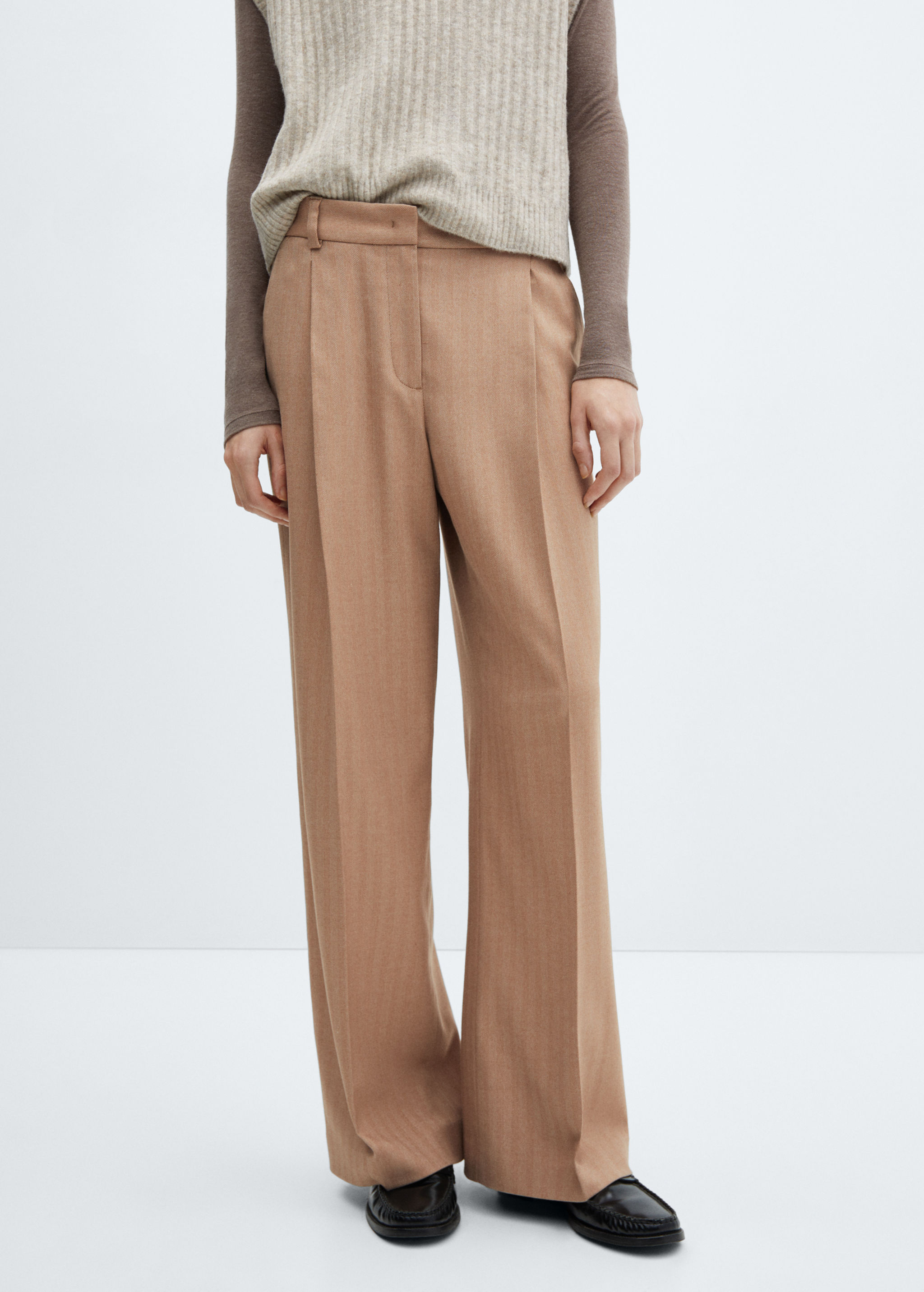 Chalk-stripe trousers - Medium plane