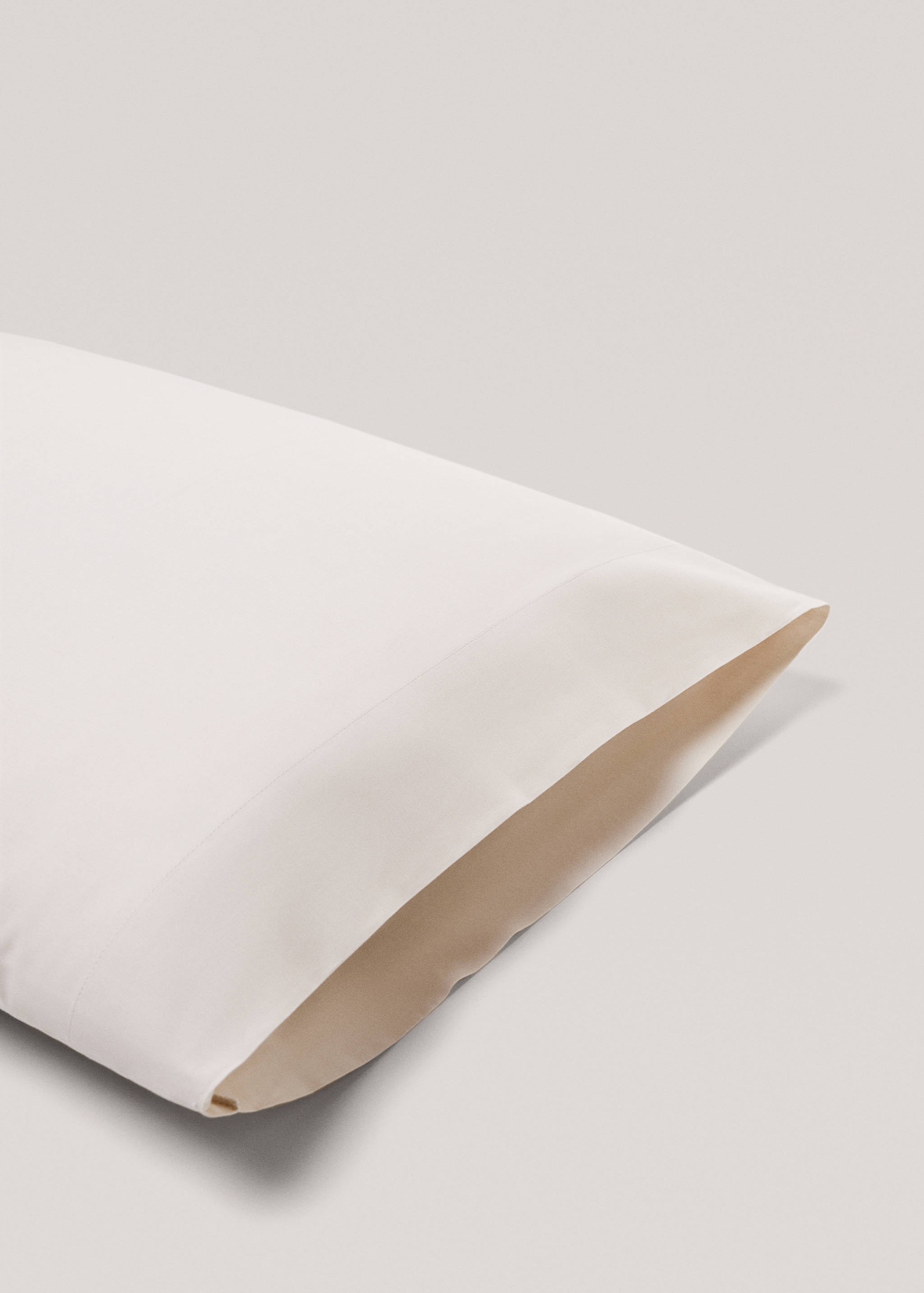 Plain cotton pillowcase 45x110cm - Details of the article 1
