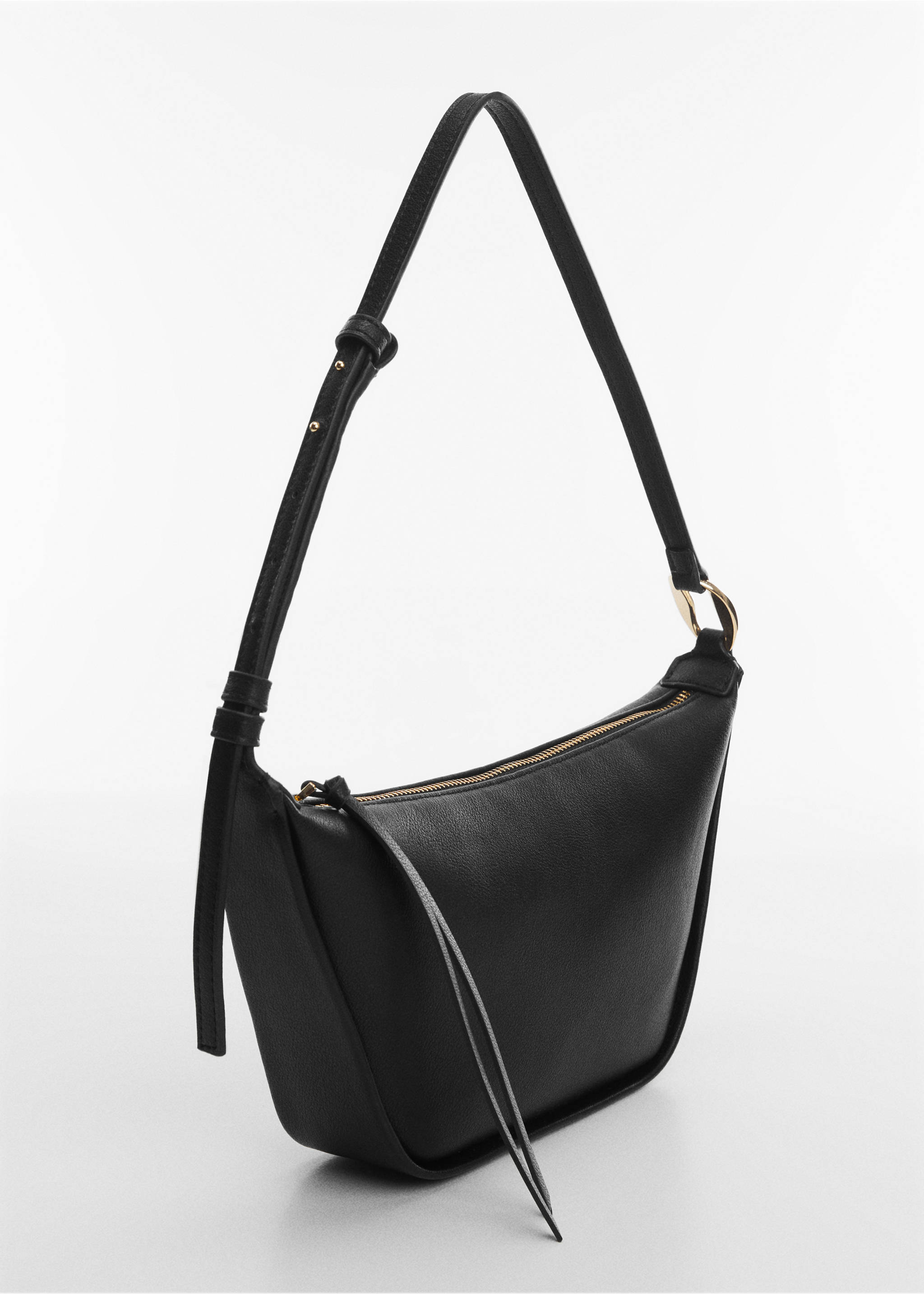 Shoulder bag with buckle - Medium plane, Black. Ref: 67021507-00.