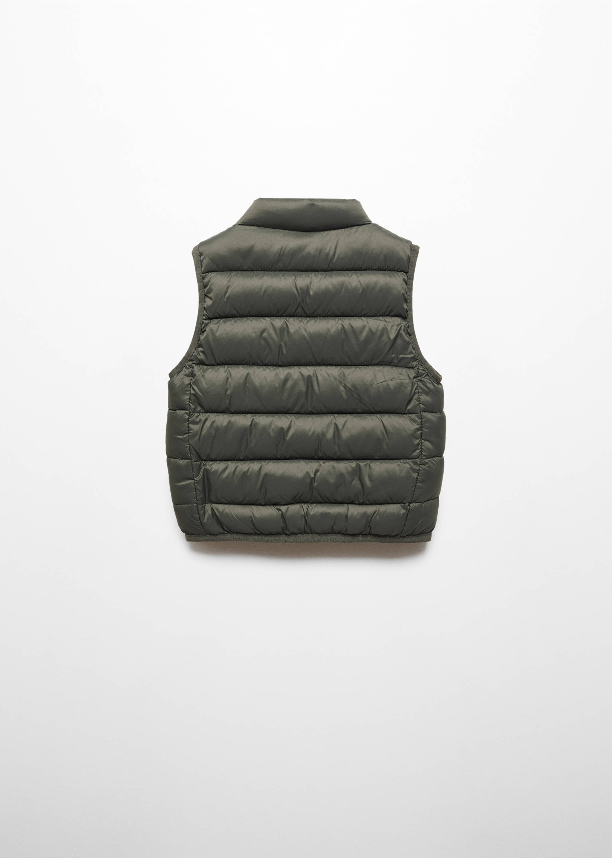 Quilted gilet - Reverse of the article, Khaki. Ref: 67022011-00.