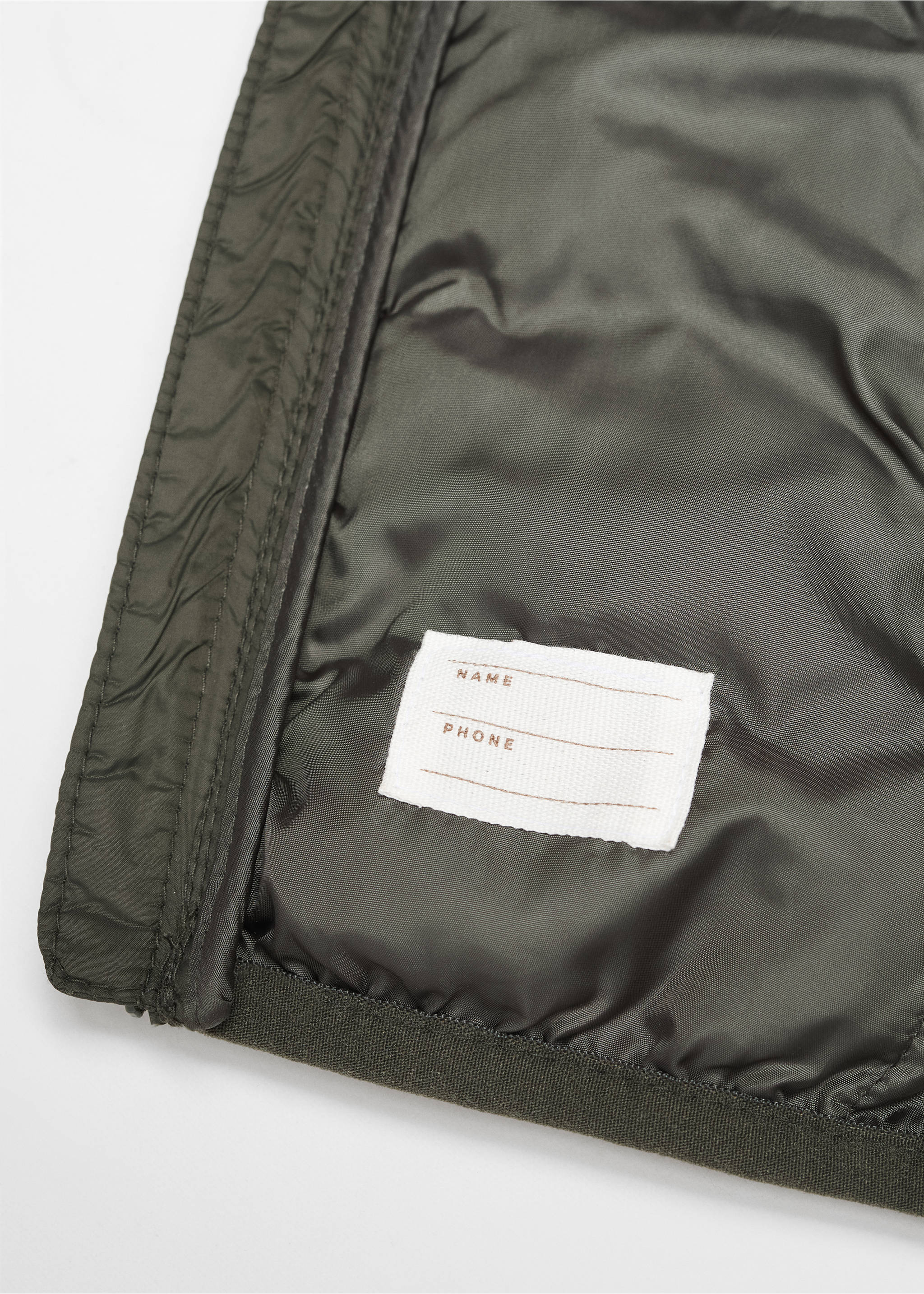 Quilted gilet - Details of the article 0, Khaki. Ref: 67022011-00.
