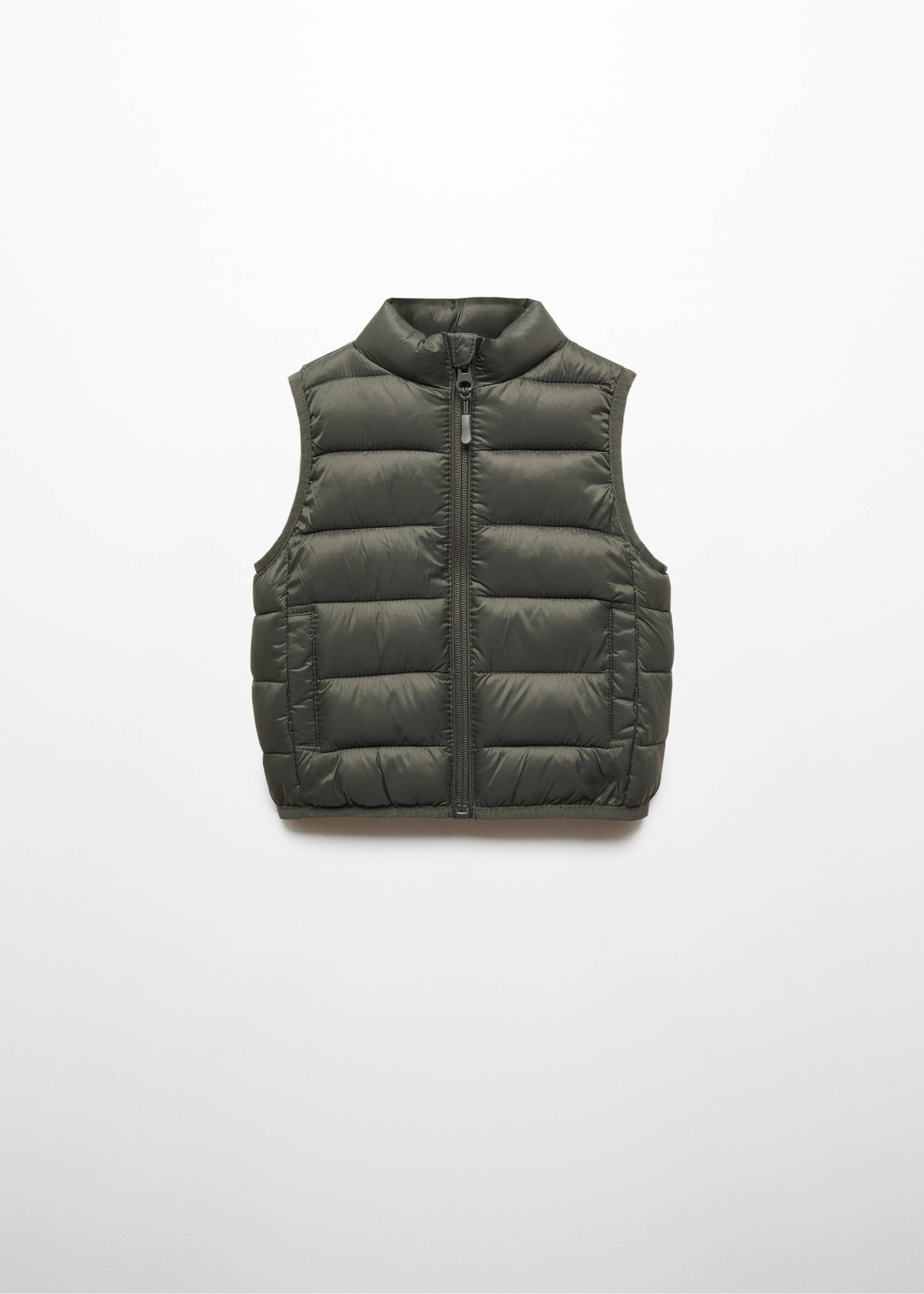 Quilted gilet - Article without model, Khaki. Ref: 67022011-00.