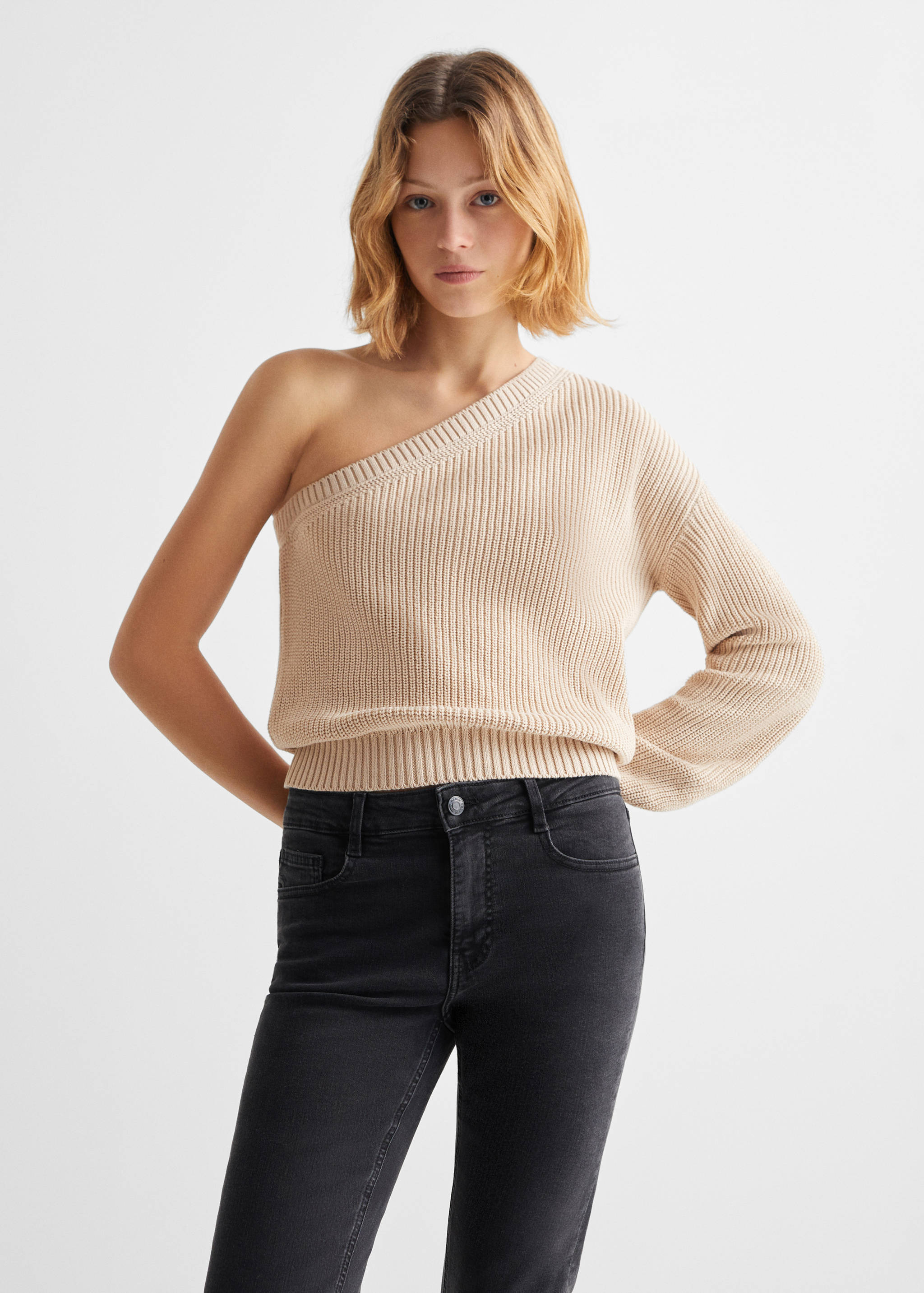 Pull-over maille asymétrique - Plan moyen