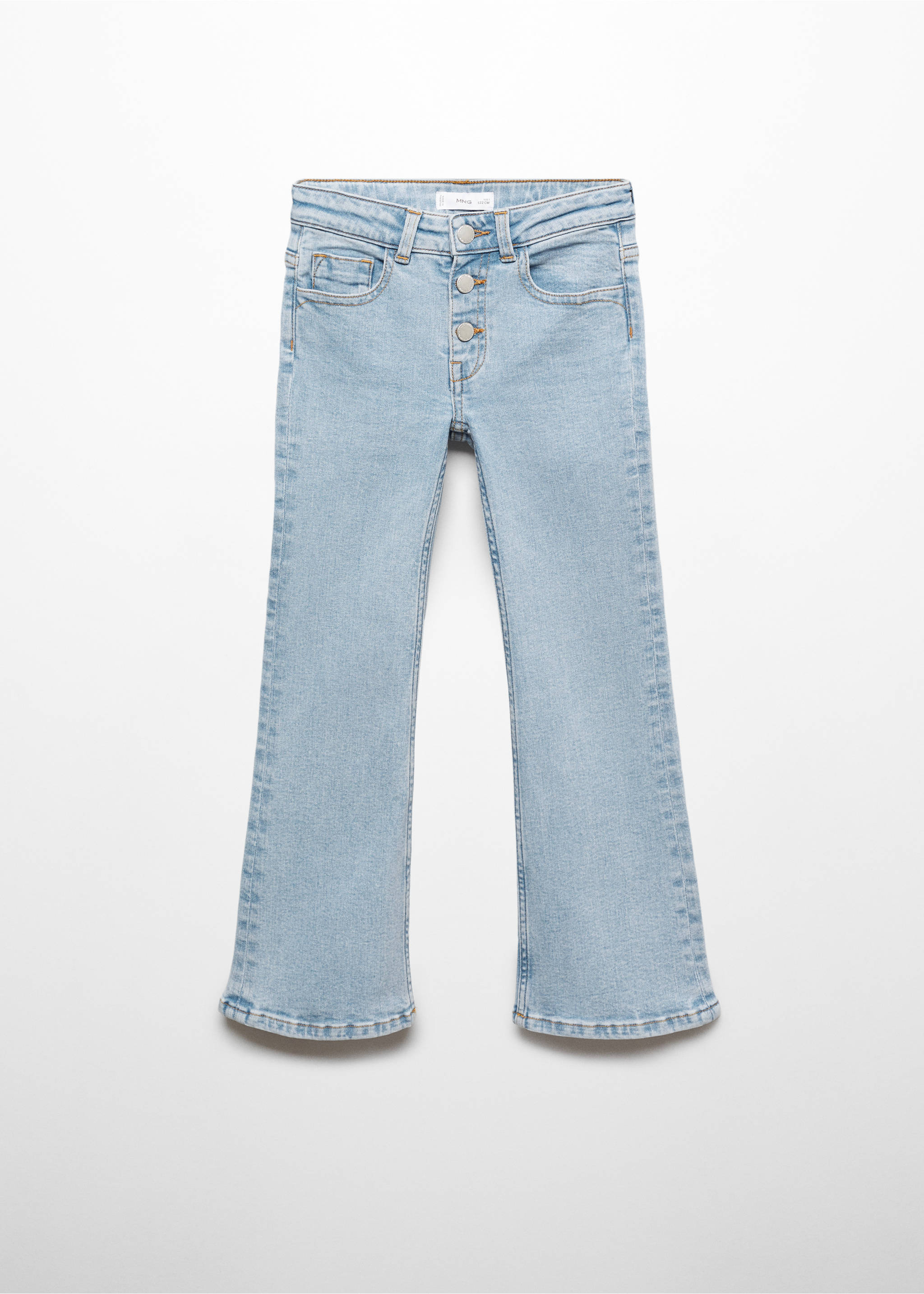 Jean flare boutons - Article sans modèle, Bleu clair. Ref: 67022530-00.