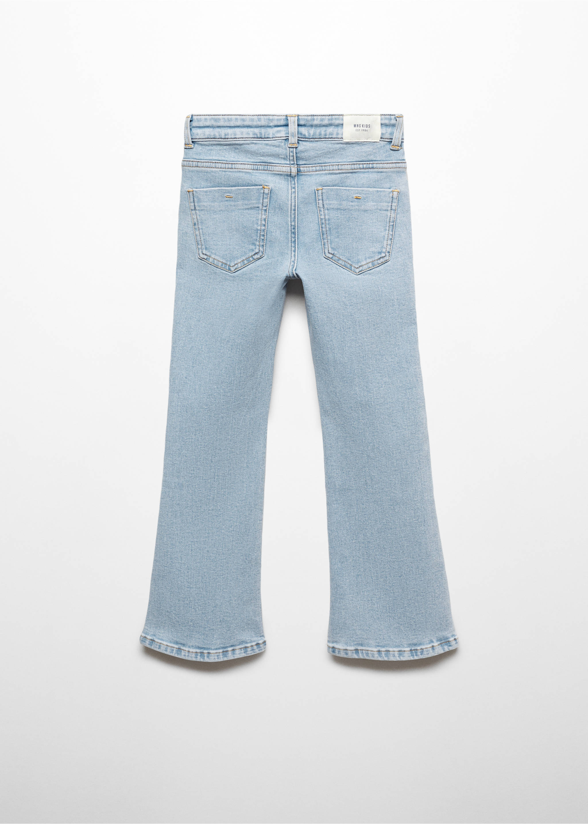 Jean flare boutons - Verso de l’article, Bleu clair. Ref: 67022530-00.