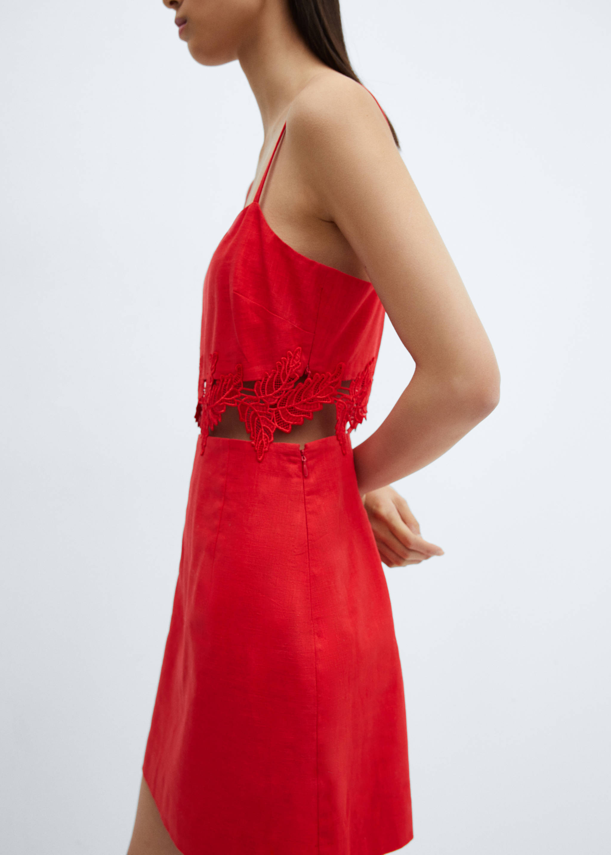 Embroidered short dress - Details of the article 3
