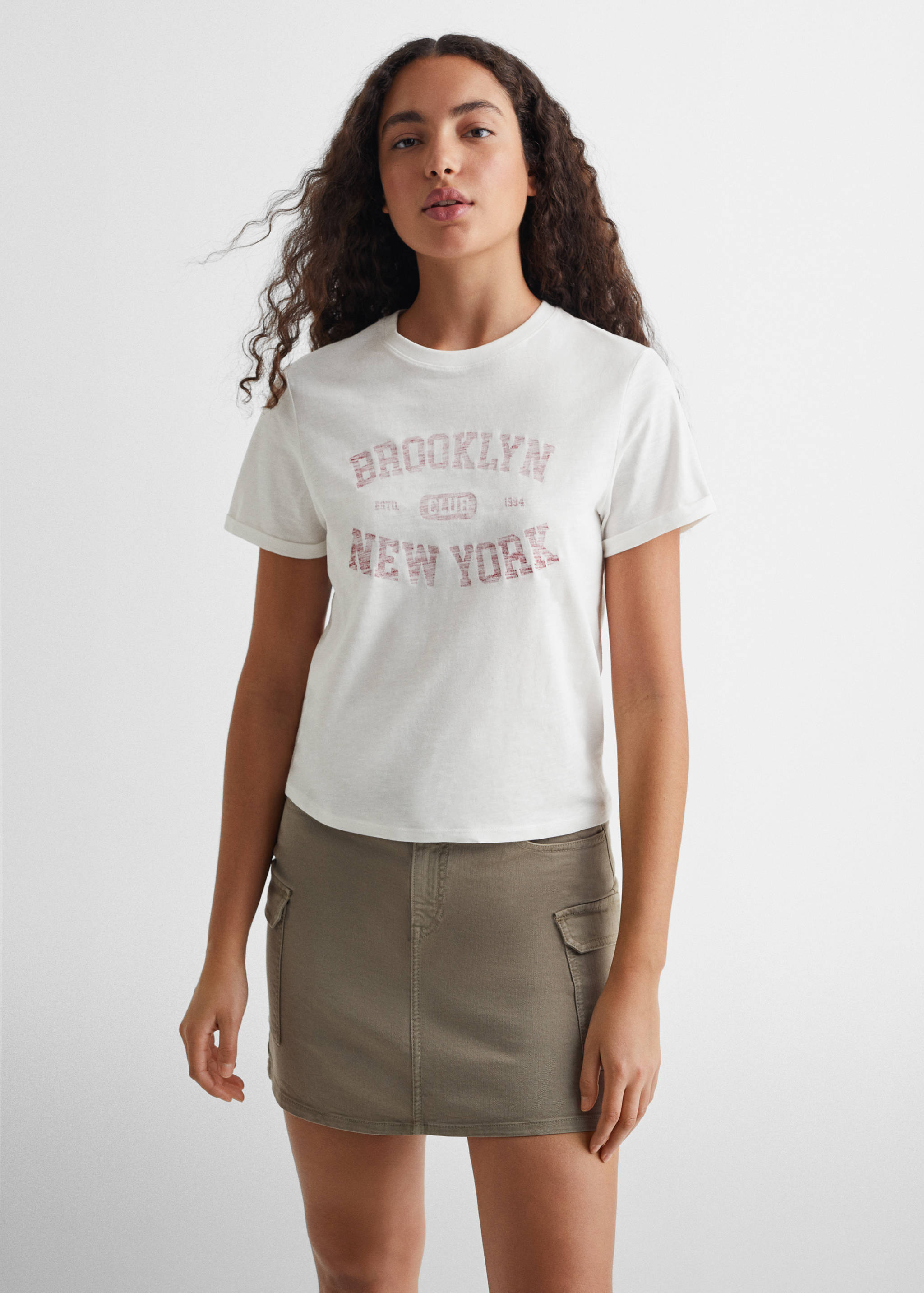 T-shirt message imprimé - Plan moyen