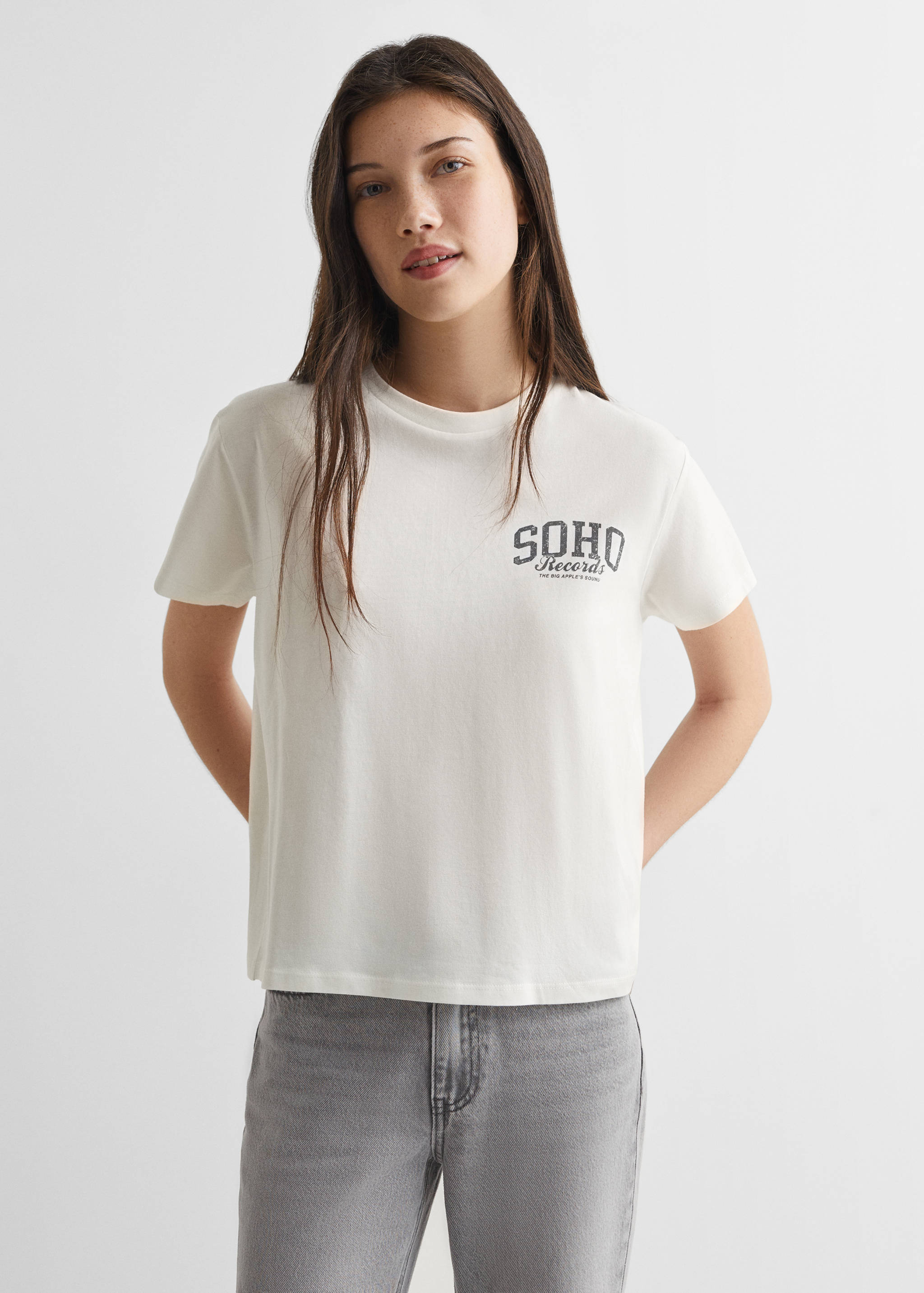 T-shirt message imprimé - Plan moyen