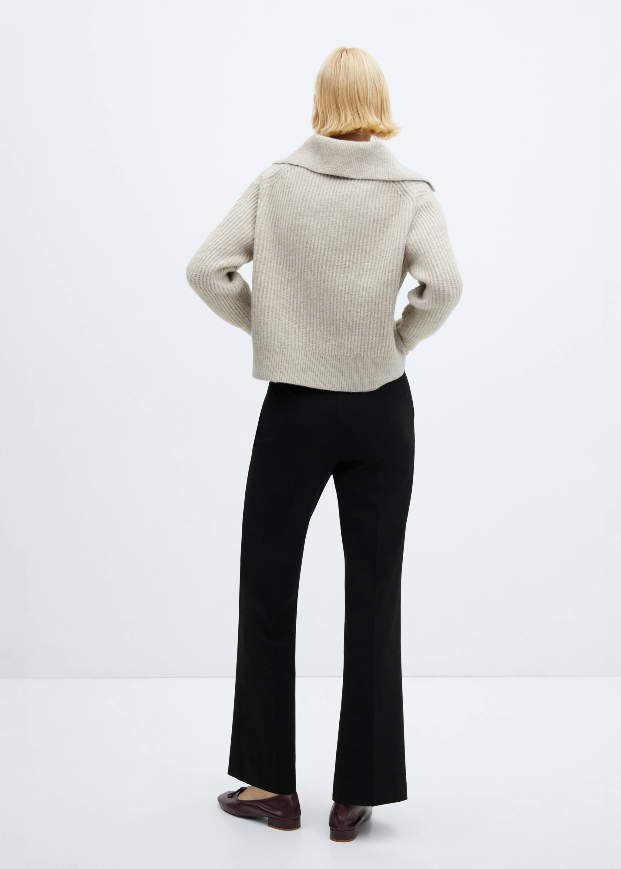 Pantalons wideleg tir mitjà - Revers de l'article