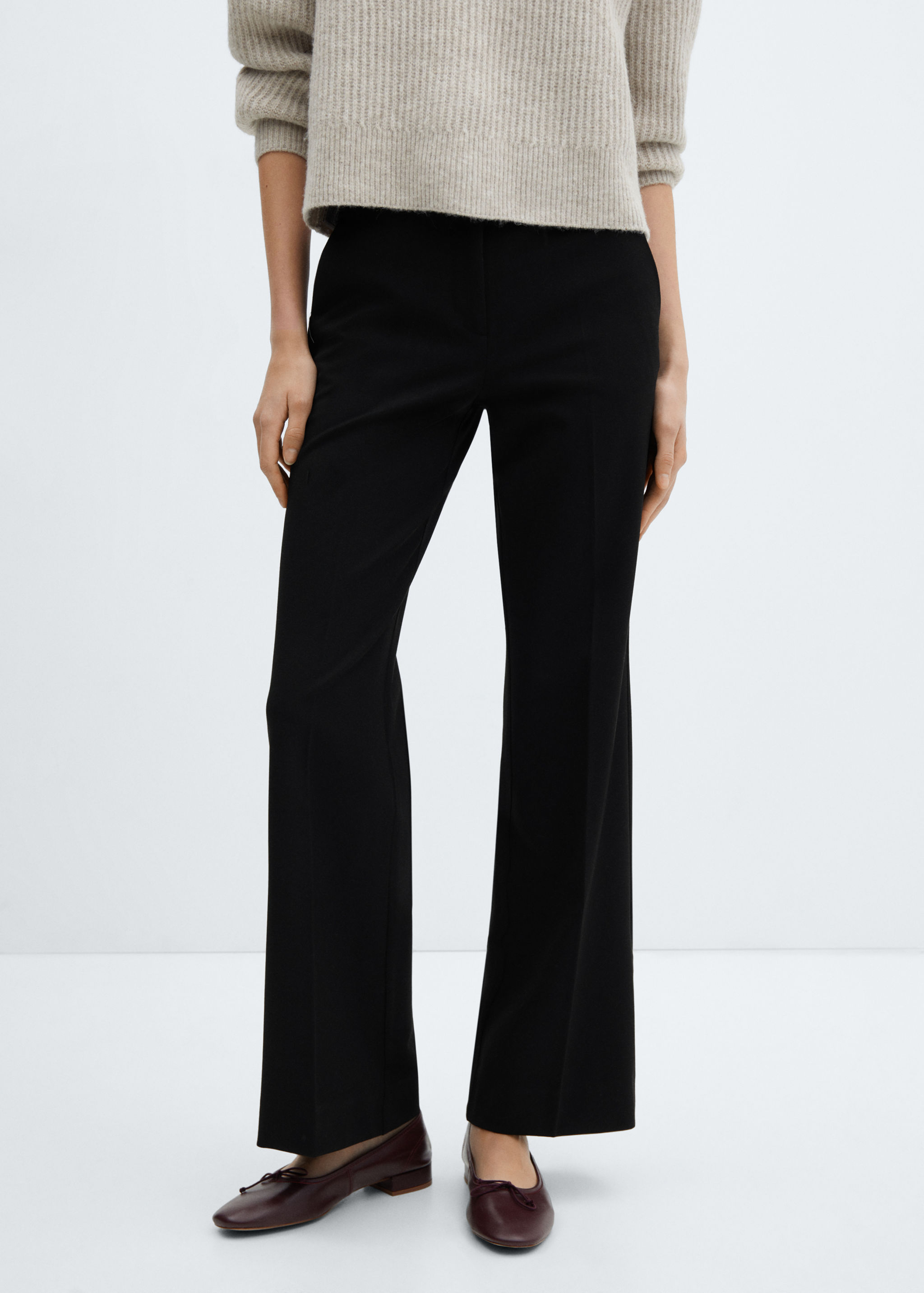 Pantalon wideleg taille normale - Plan moyen