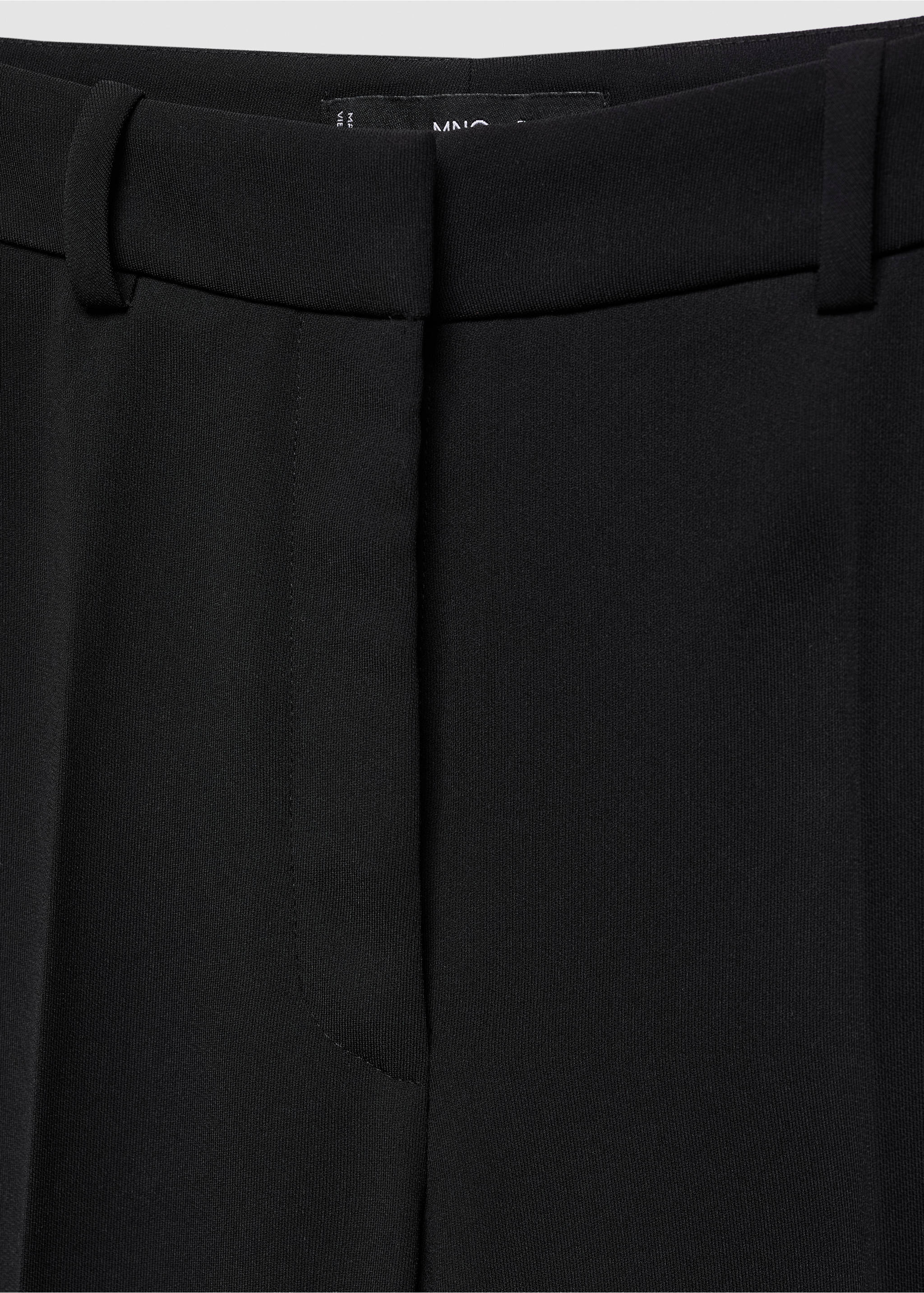 Flared suit trousers - Details of the article 8, Black. Ref: 67023266-00.