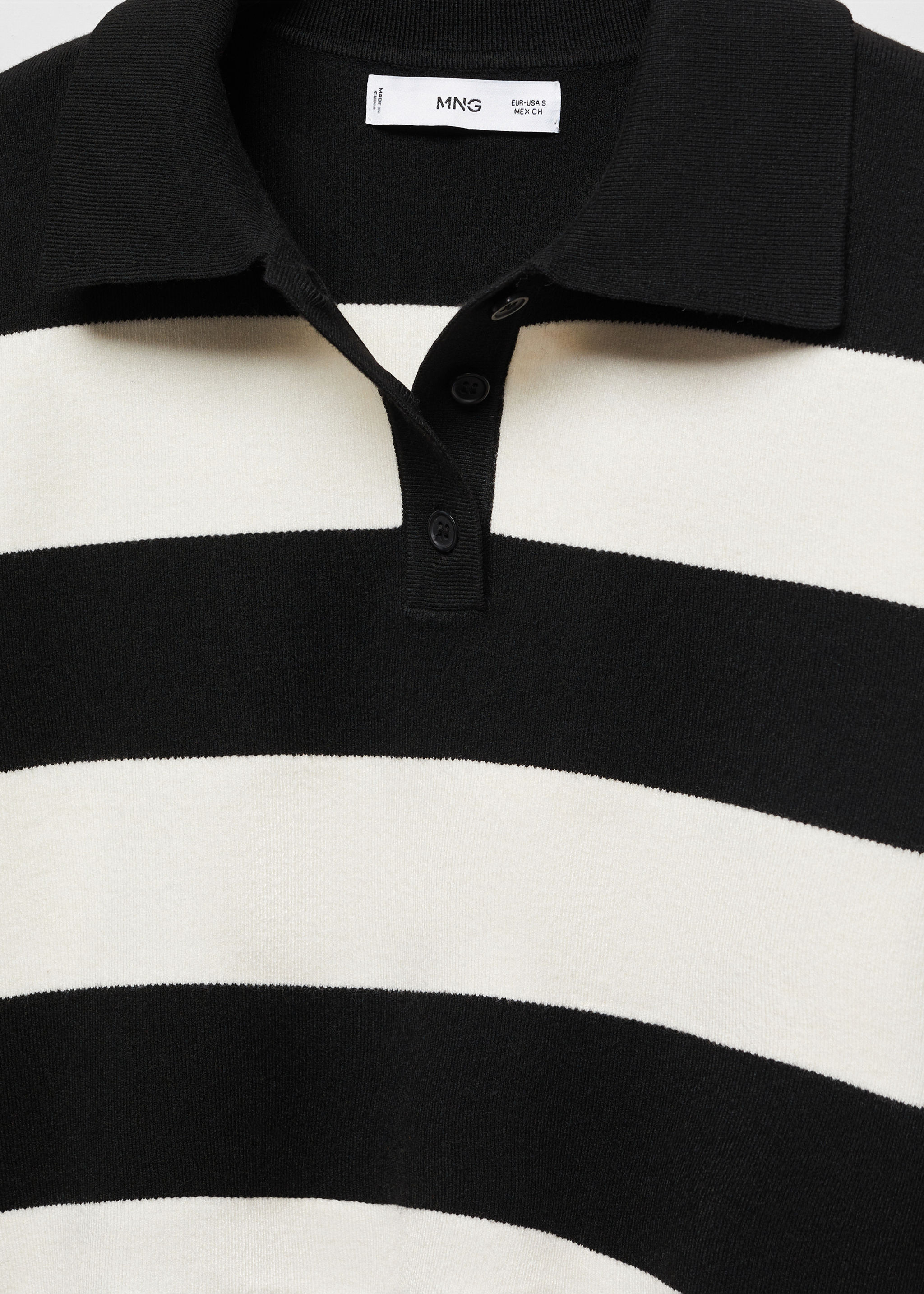 Striped polo-neck sweater - Details of the article 8